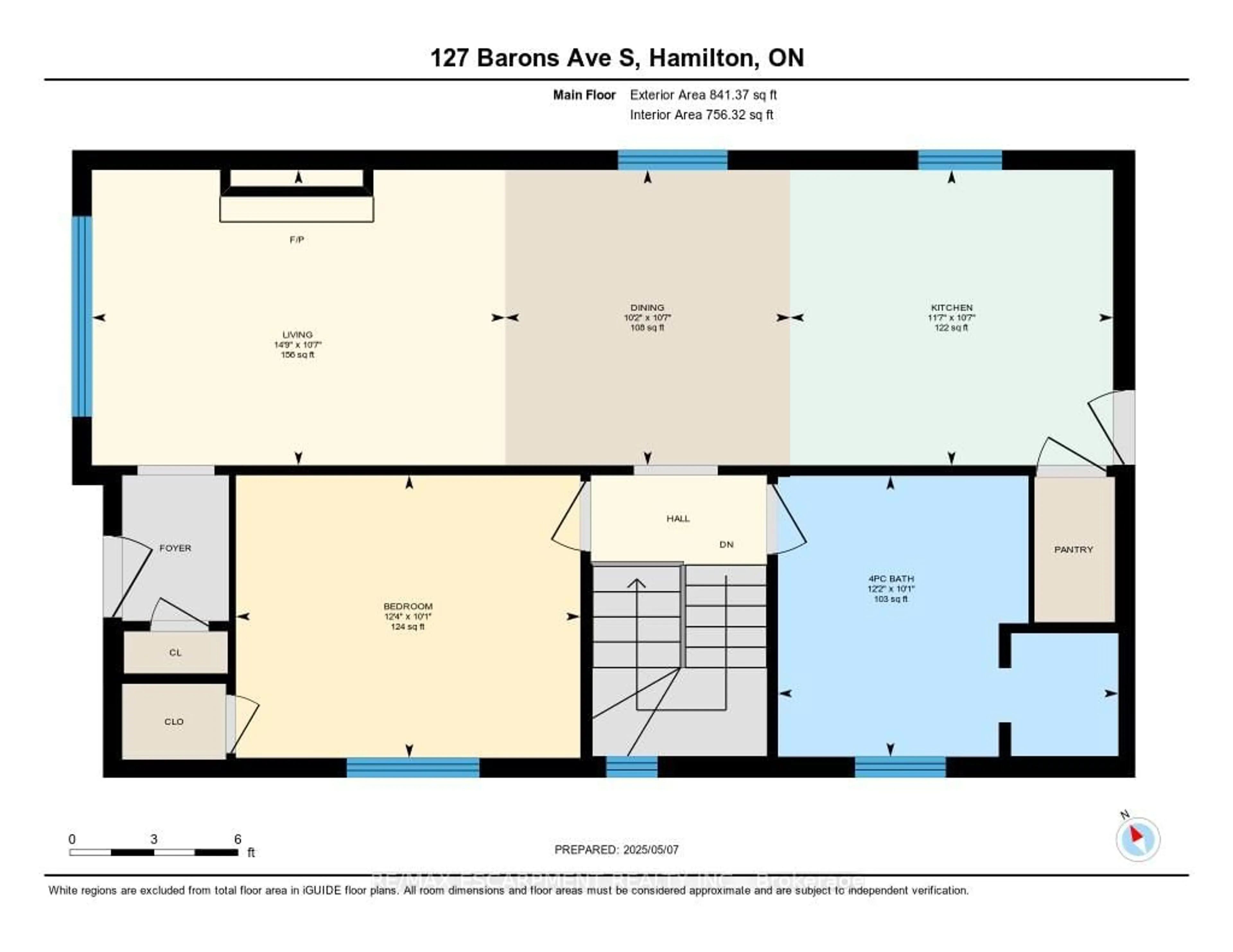 Floor plan for 127 BARONS Ave, Hamilton Ontario L8K 2Y8