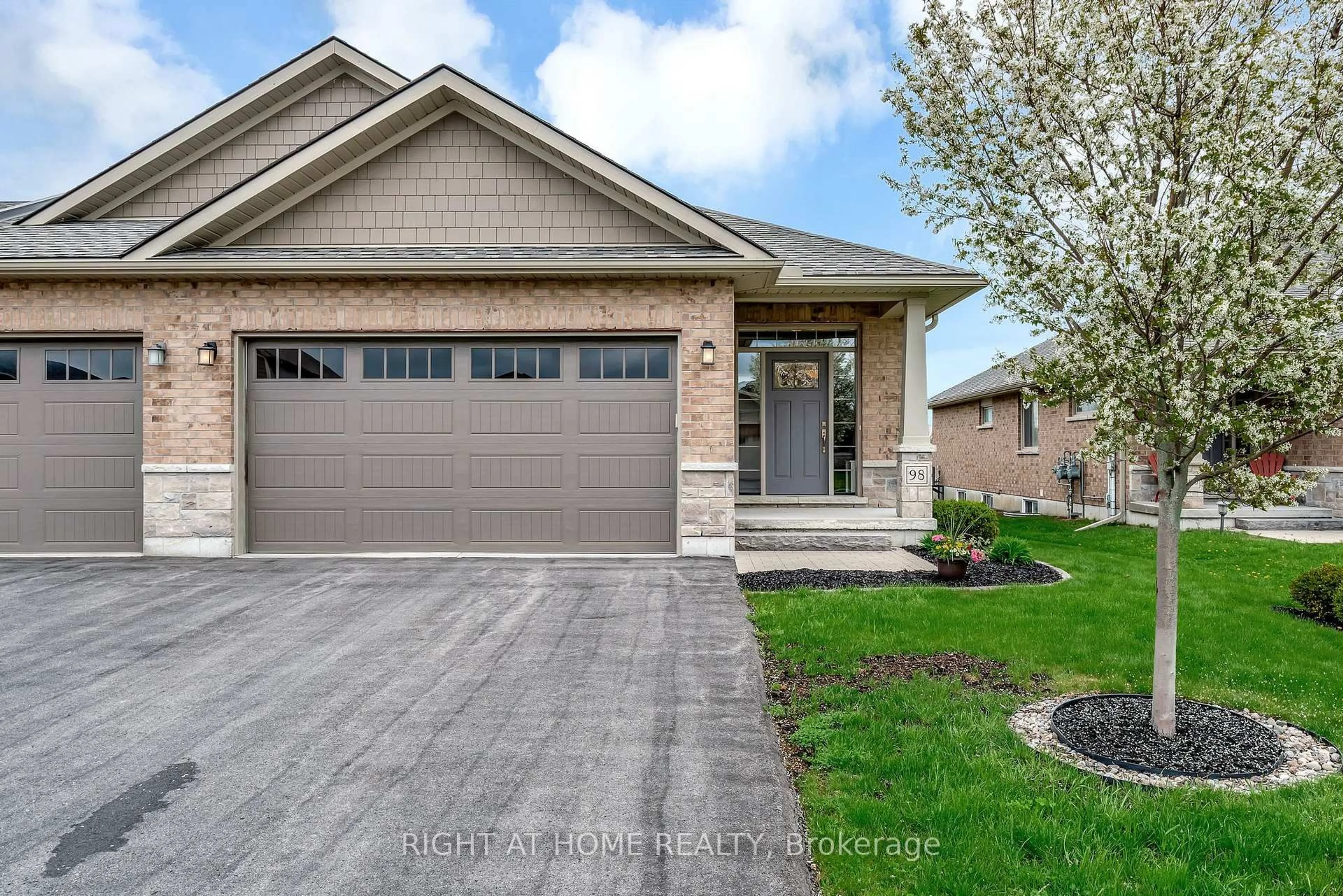 Home with brick exterior material, street for 98 Spruce Gdns, Belleville Ontario K8N 0B5