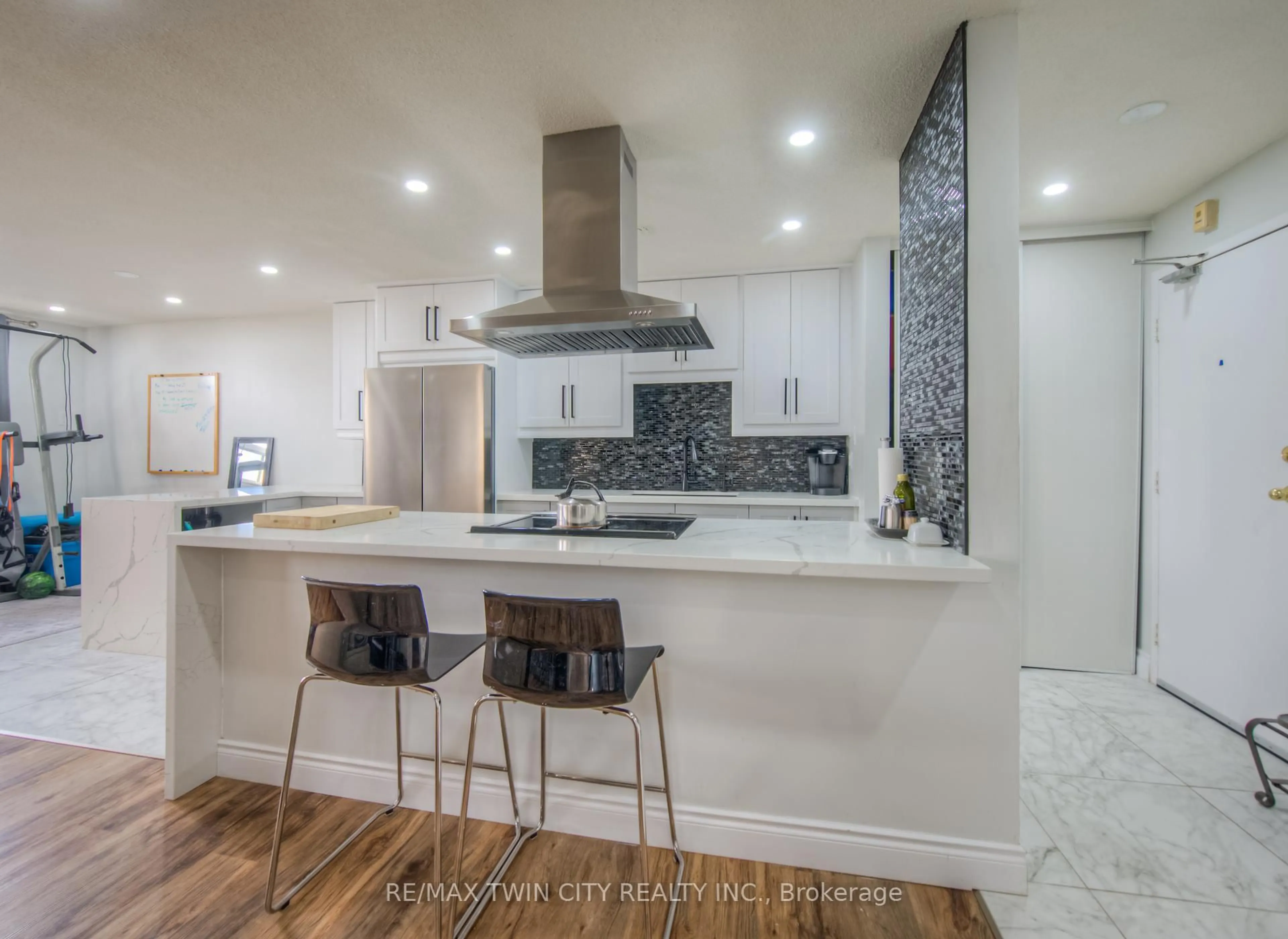 Contemporary kitchen, ceramic/tile floor for 185 Kehl St #410, Kitchener Ontario N2M 5B9