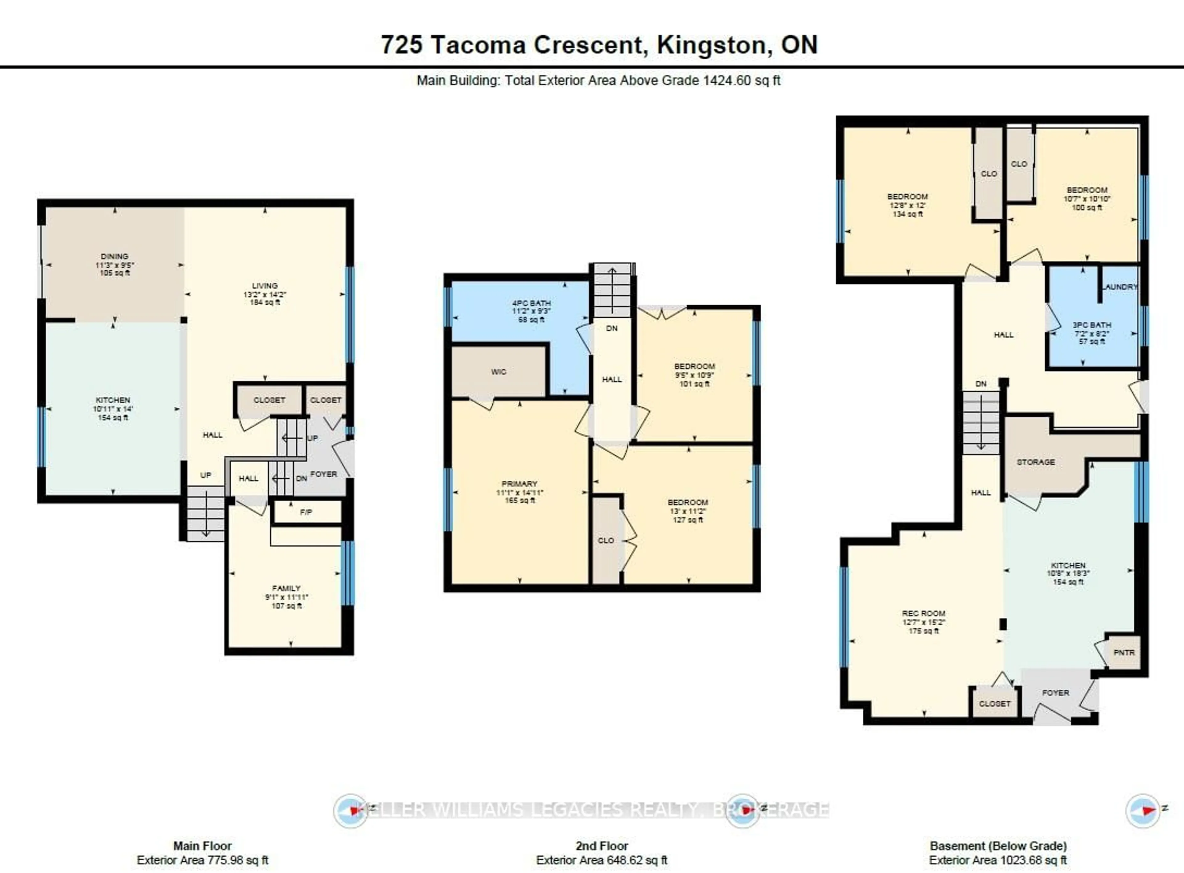 Floor plan for 725 TACOMA Cres, Kingston Ontario K7M 5C5