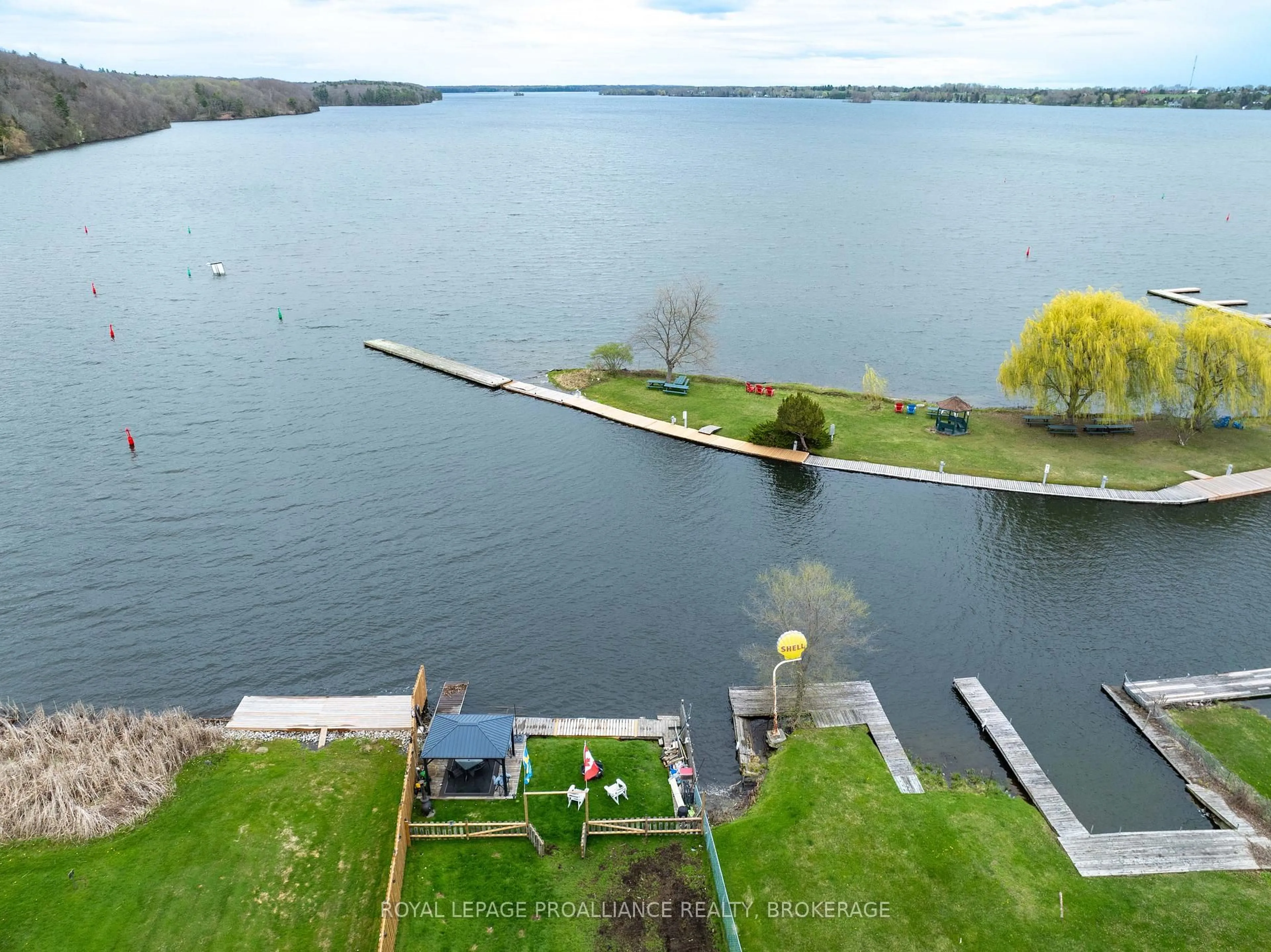 A pic from outside/outdoor area/front of a property/back of a property/a pic from drone, water/lake/river/ocean view for 29 Main St, Westport Ontario K0G 1X0