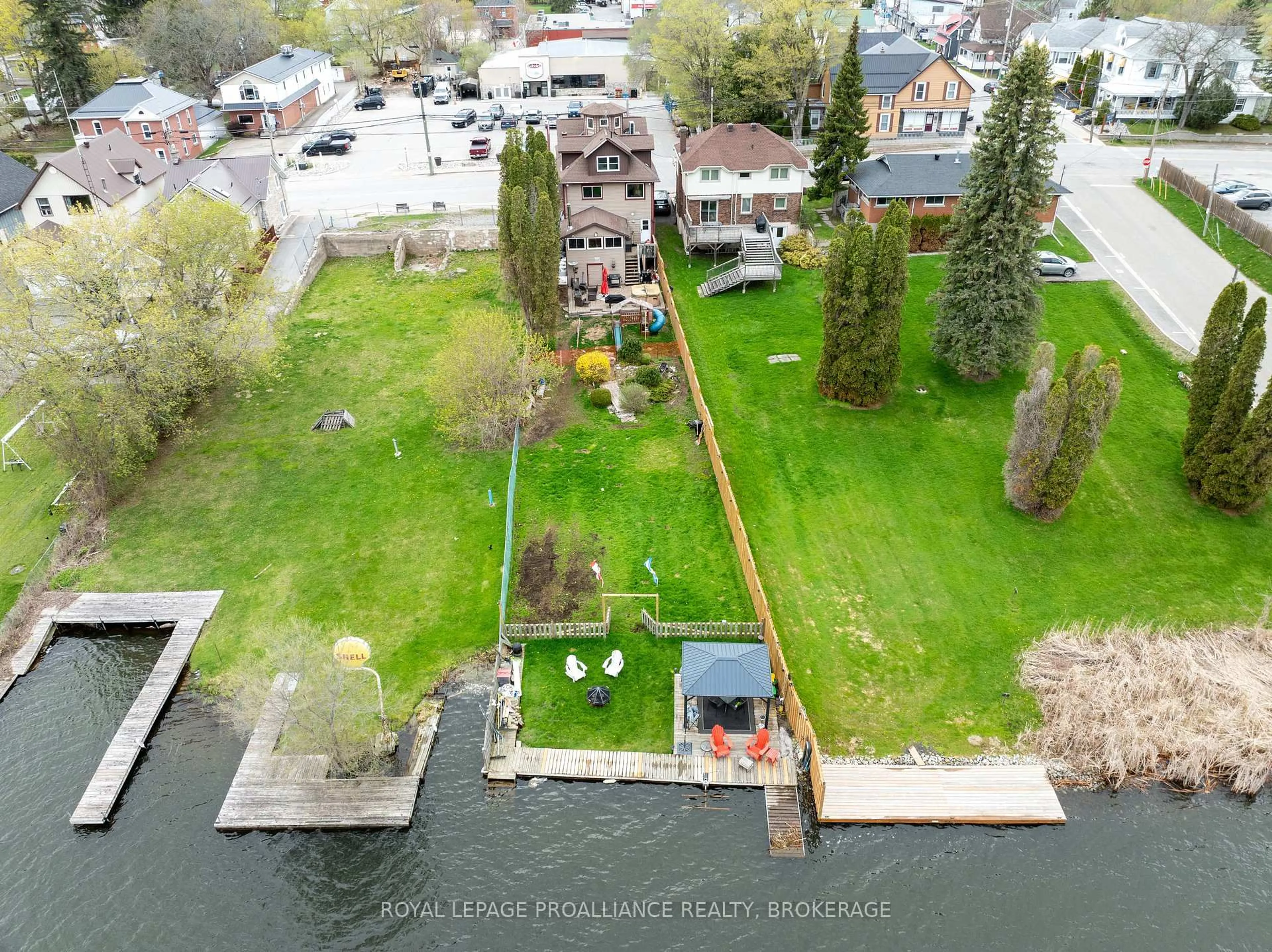 A pic from outside/outdoor area/front of a property/back of a property/a pic from drone, water/lake/river/ocean view for 29 Main St, Westport Ontario K0G 1X0