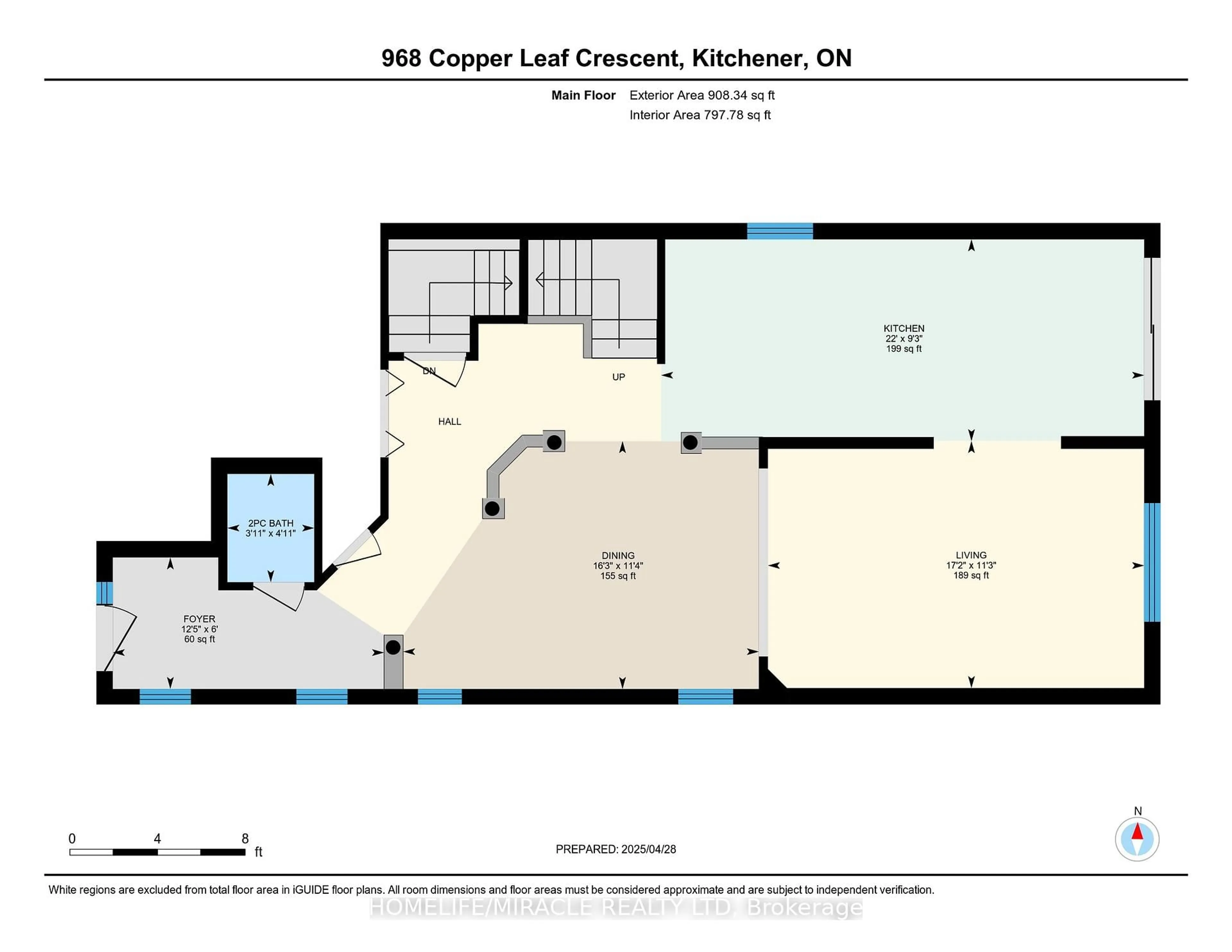 Floor plan for 968 Copper Leaf Cres, Kitchener Ontario N2E 3W3