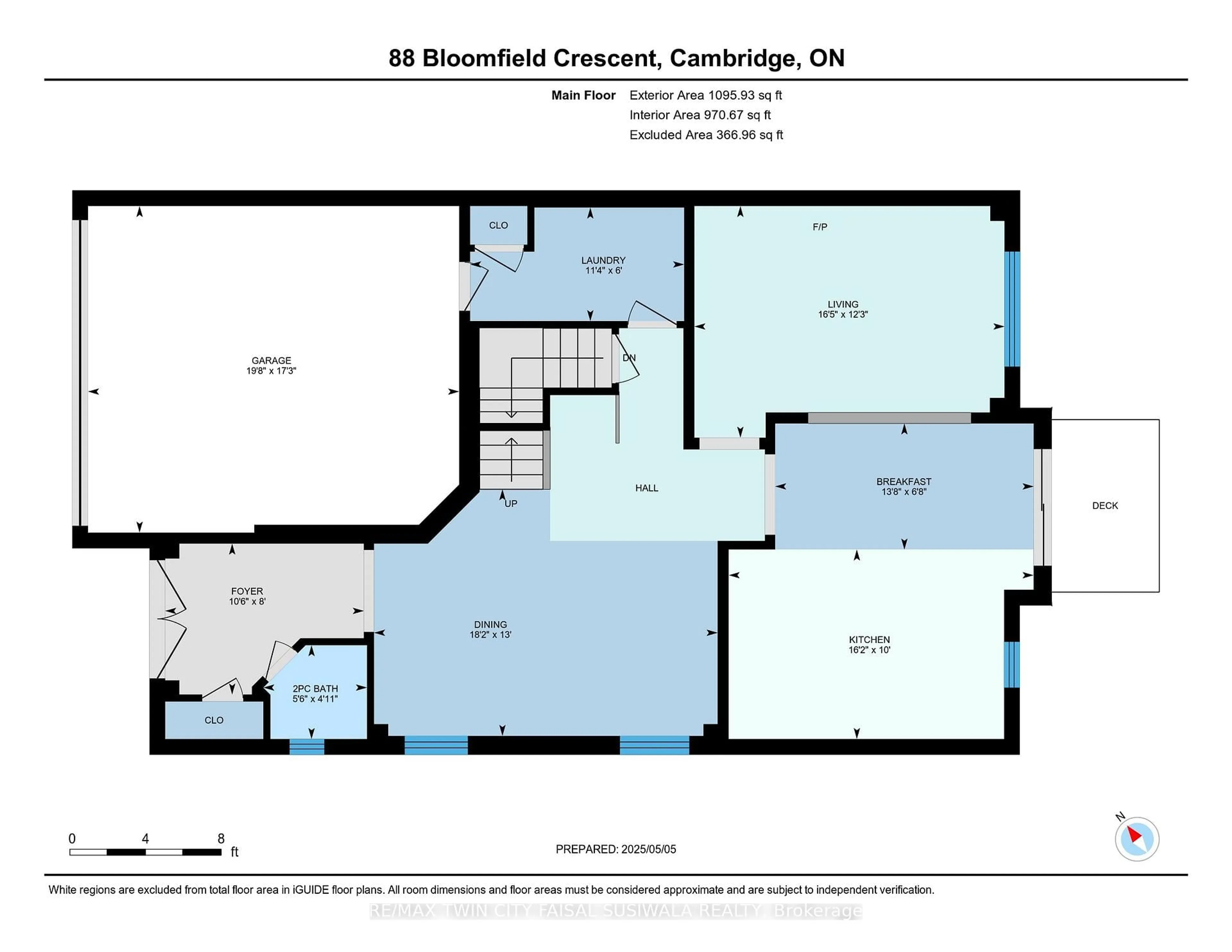 Floor plan for 88 Bloomfield Cres, Cambridge Ontario N1T 0G3