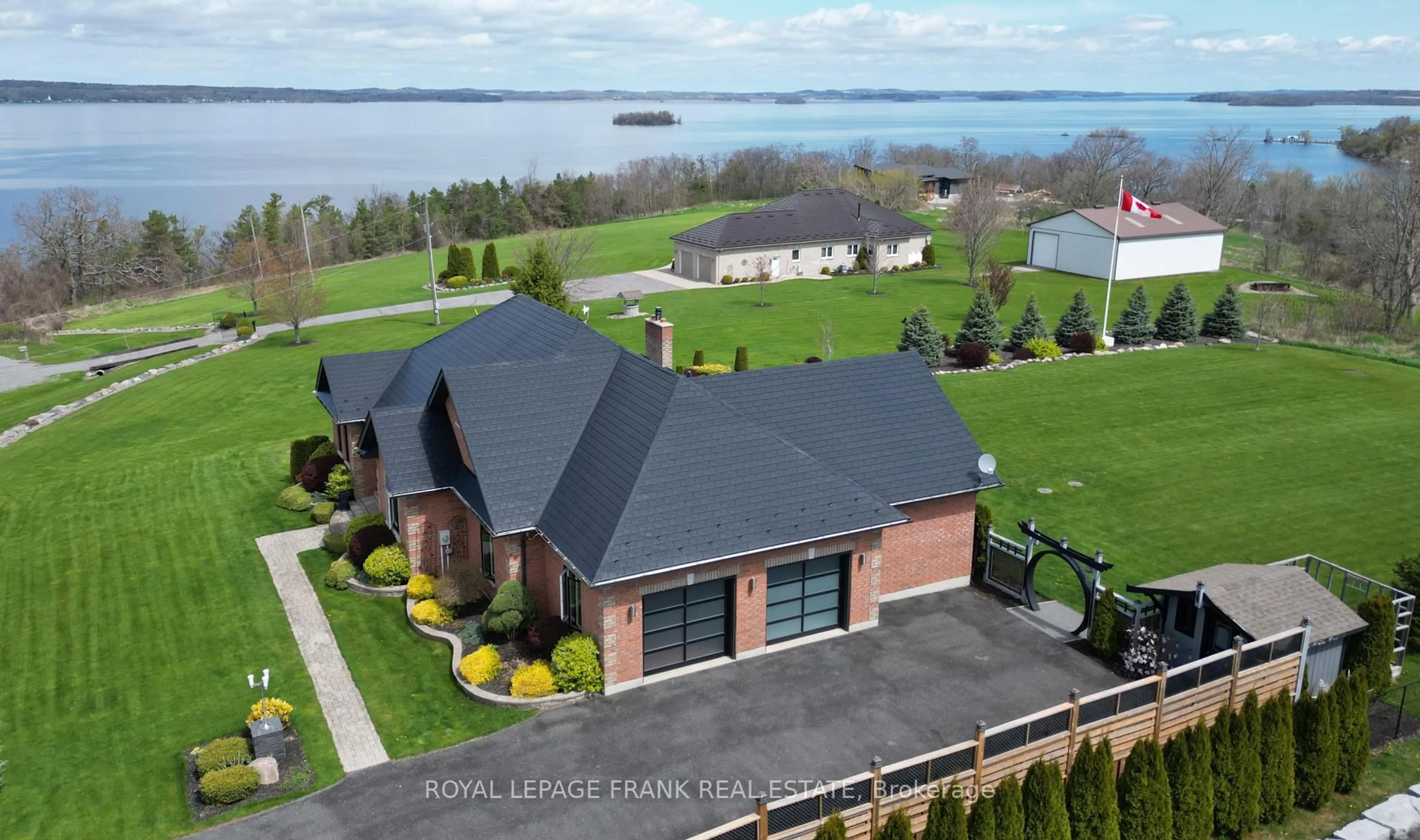 A pic from outside/outdoor area/front of a property/back of a property/a pic from drone, water/lake/river/ocean view for 5387 Sutter Creek Dr, Hamilton Township Ontario K0K 2E0