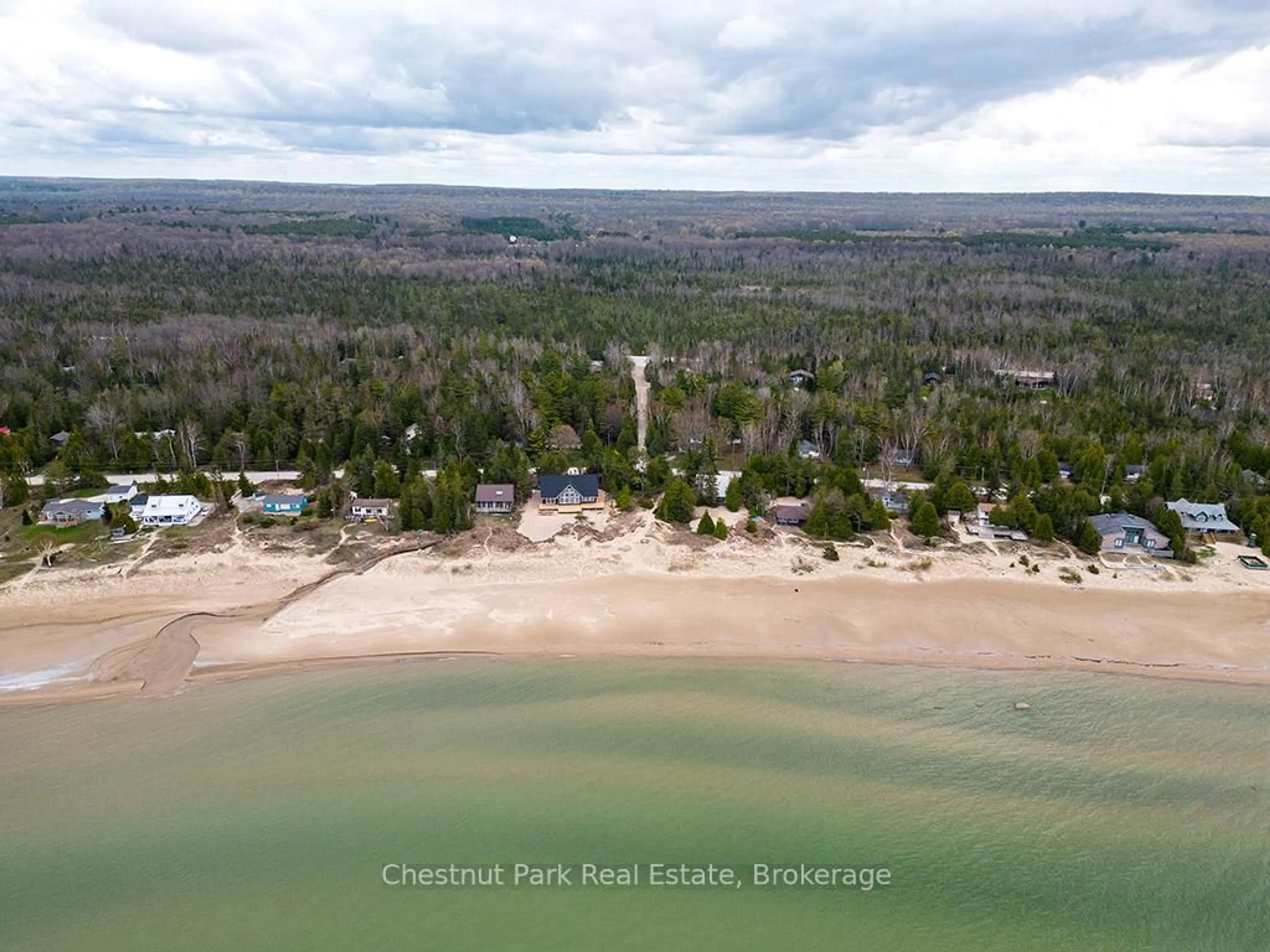 A pic from outside/outdoor area/front of a property/back of a property/a pic from drone, water/lake/river/ocean view for 64 Thompson Ave, Native Leased Lands Ontario N0H 2G0