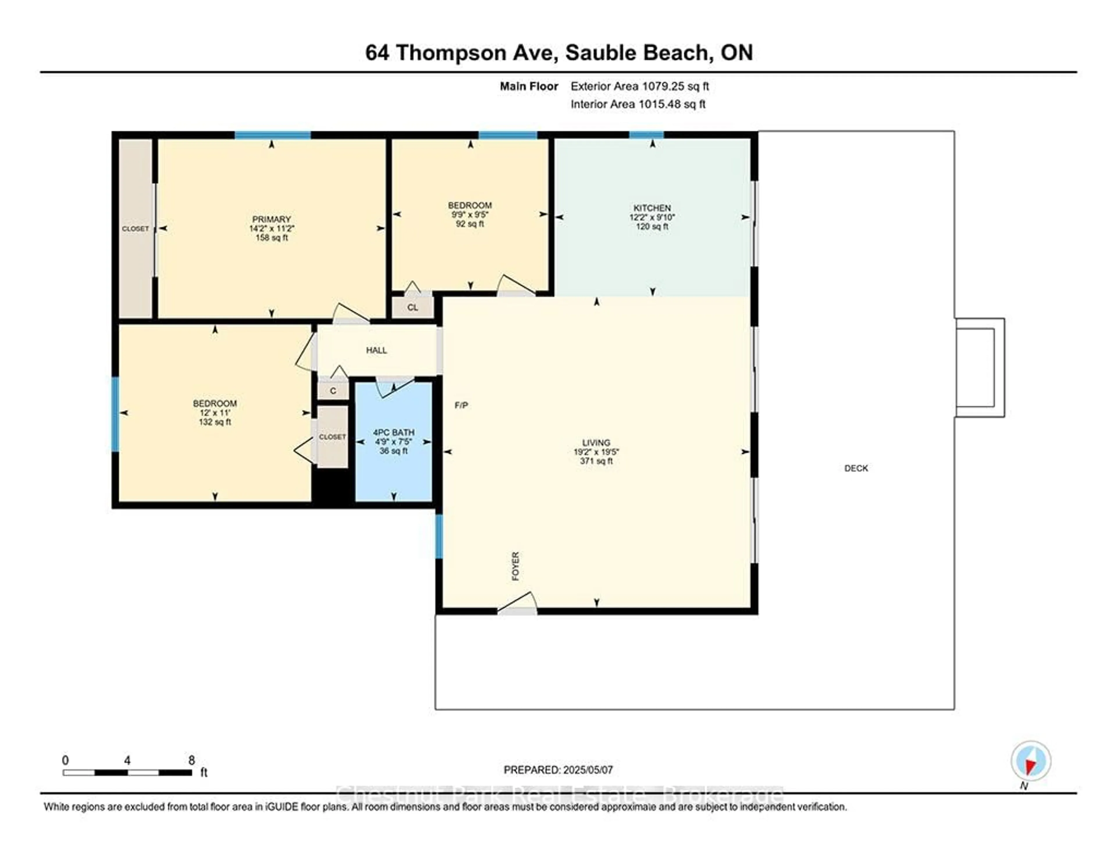 Floor plan for 64 Thompson Ave, Native Leased Lands Ontario N0H 2G0