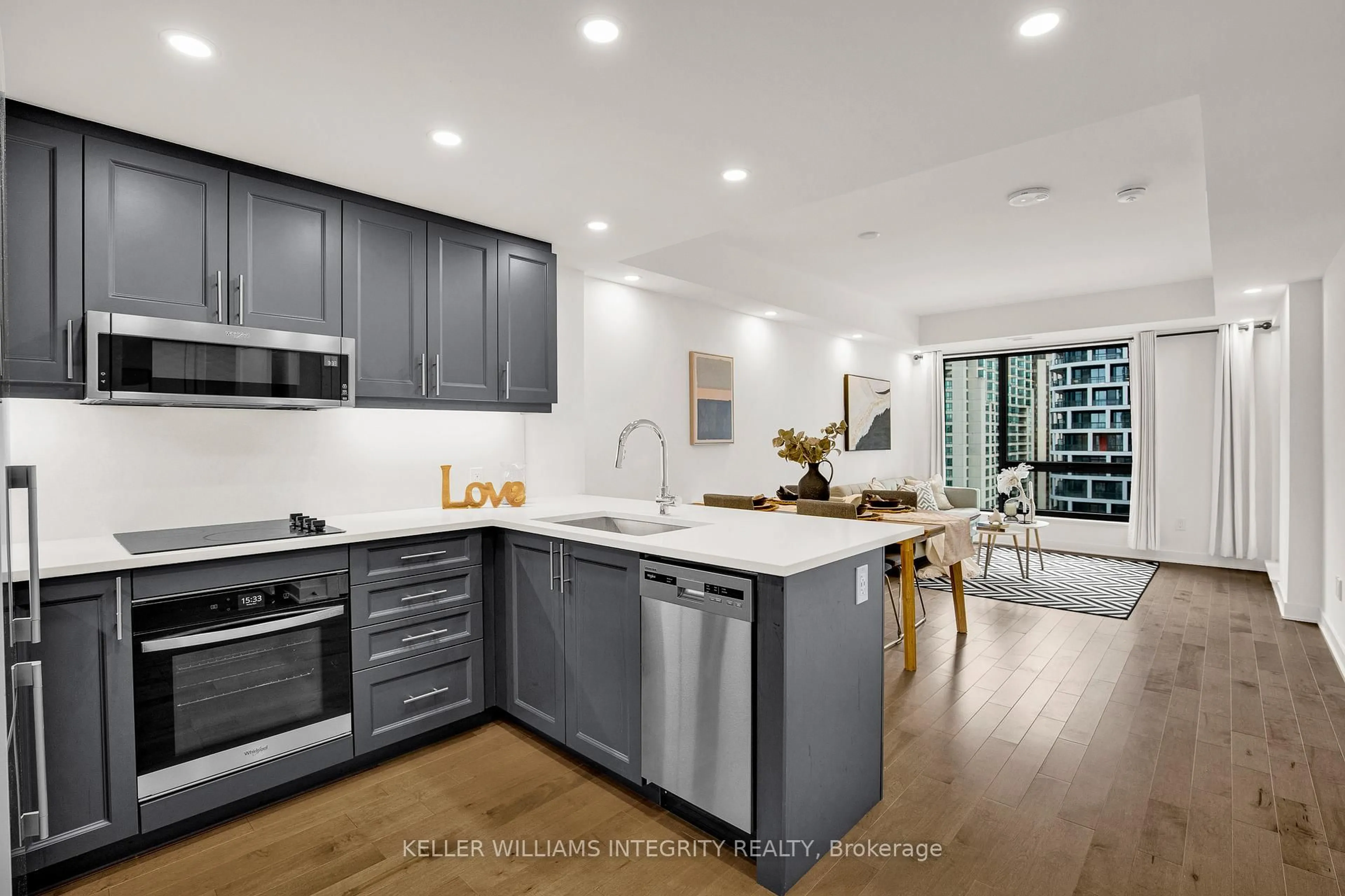 Open concept kitchen, unknown for 340 Queen St #1409, Ottawa Ontario K1R 0G1