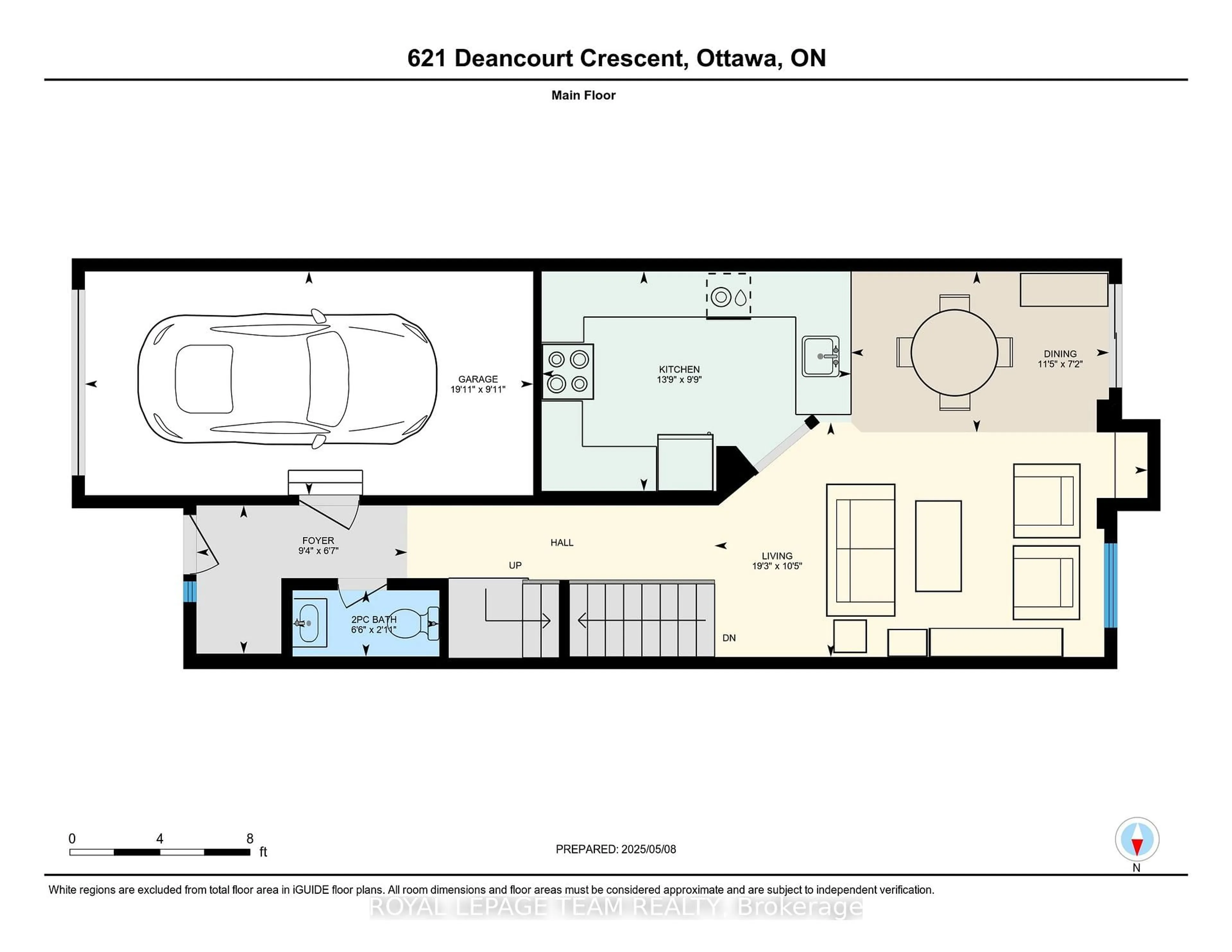 Floor plan for 621 Deancourt Cres, Ottawa Ontario K4A 3G5