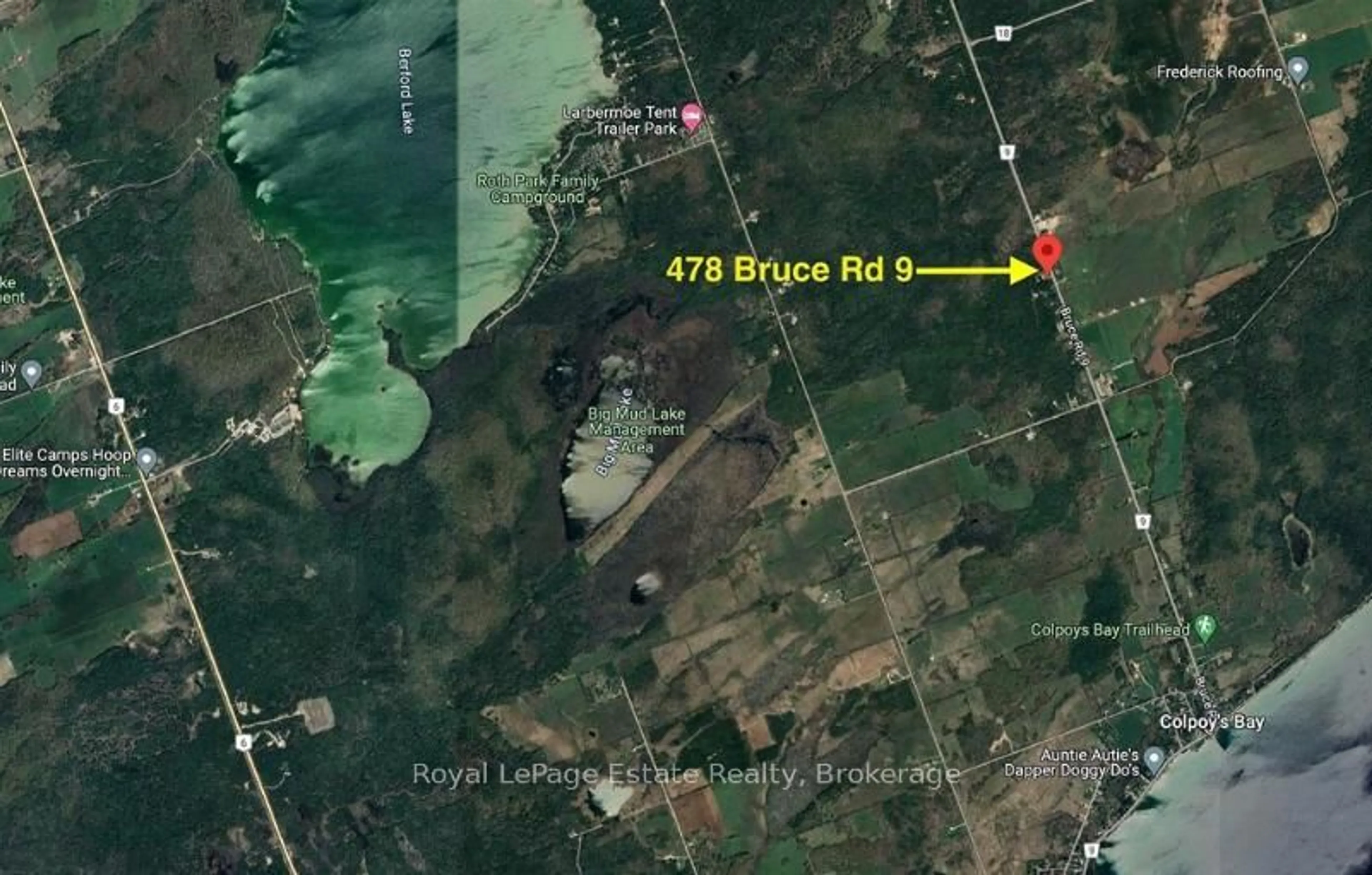 Picture of a map for 478 Bruce Rd 9 N/A, South Bruce Peninsula Ontario N0H 2T0