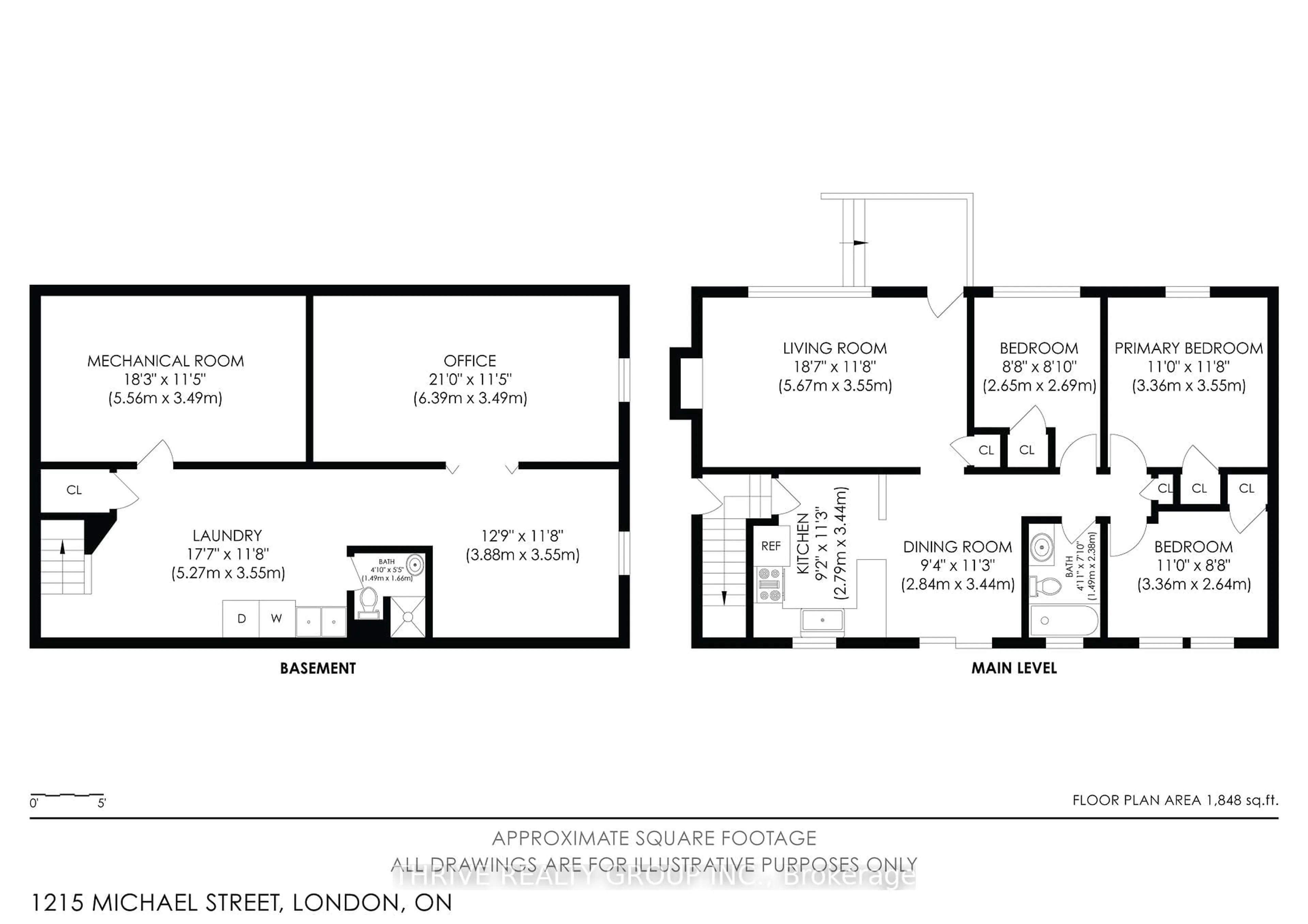 Floor plan for 1215 Michael St, London Ontario N5V 2H4
