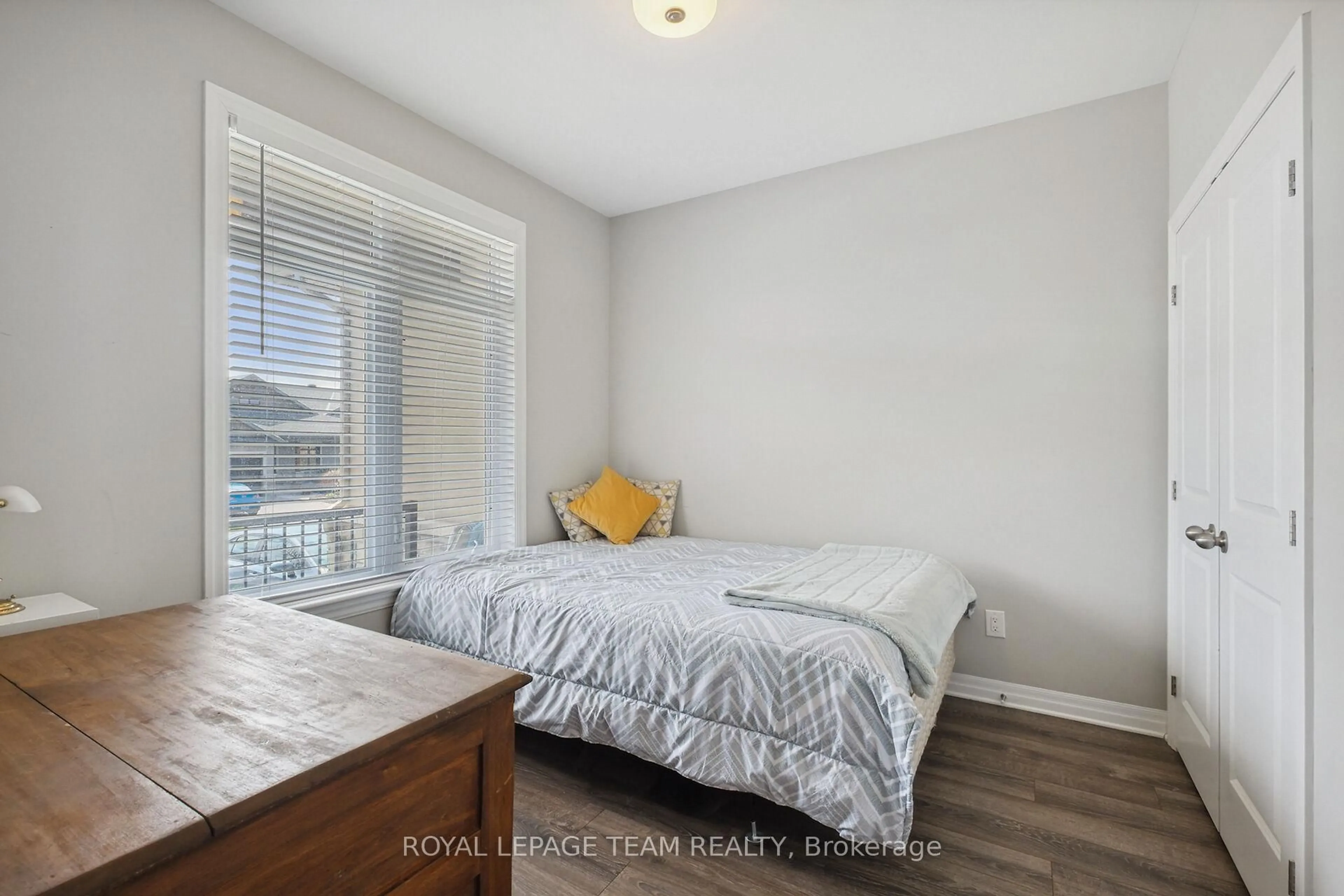 Bedroom with bed, wood/laminate floor for 813 Jack Dalgity St, Almonte Ontario K0A 1A0
