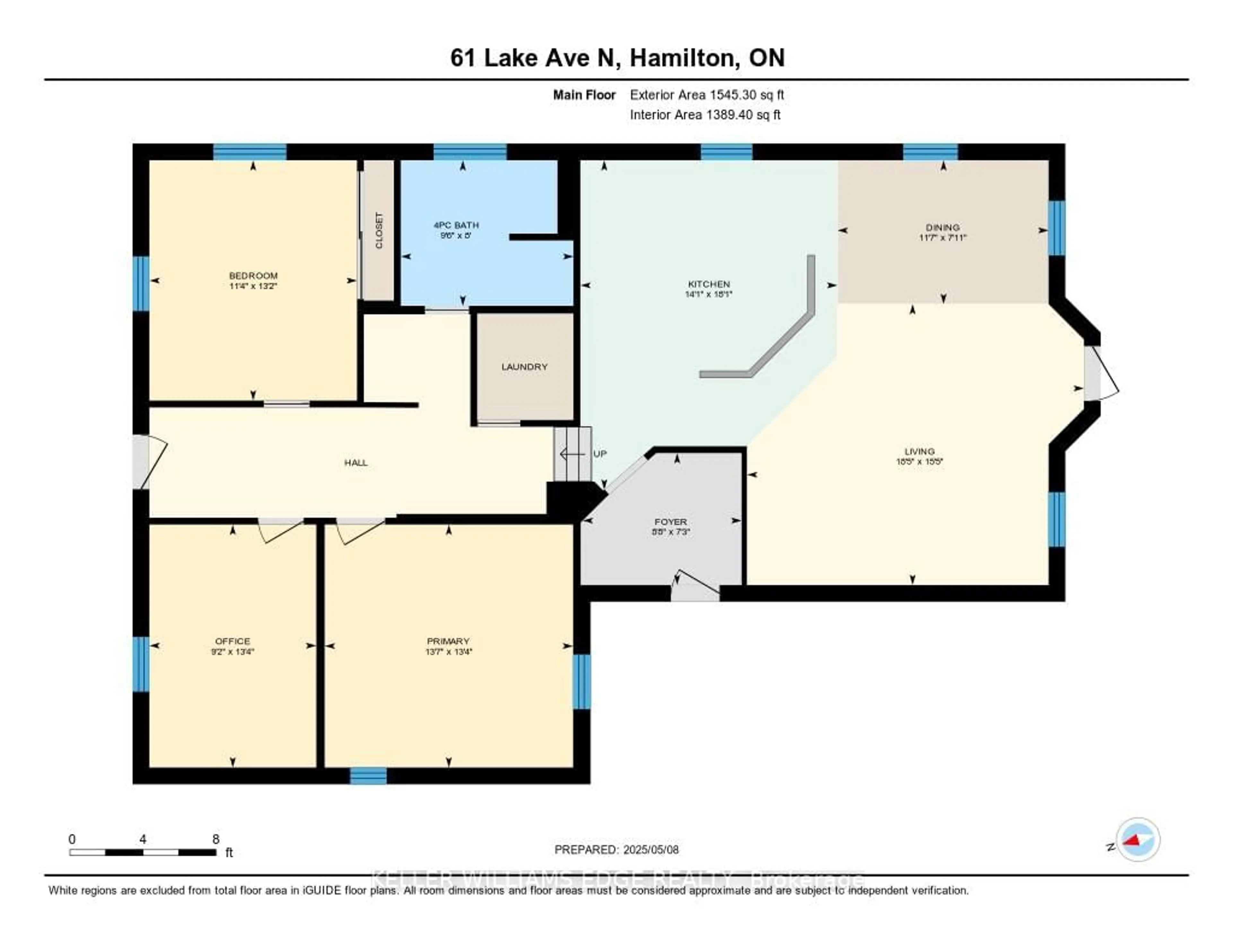 Floor plan for 61 Lake Ave, Hamilton Ontario L8E 1L2