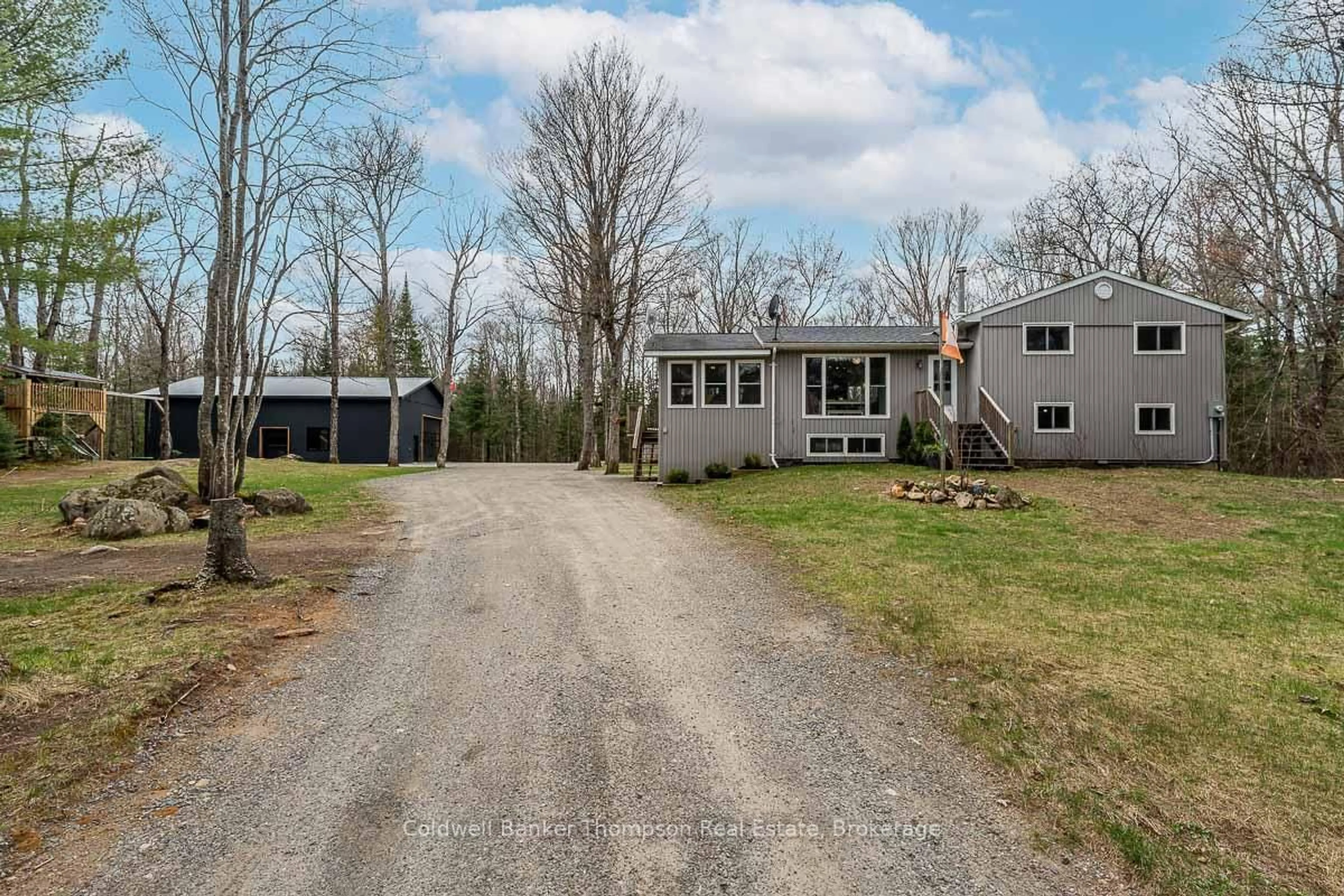 A pic from outside/outdoor area/front of a property/back of a property/a pic from drone, street for 1026 592 Highway, Perry Ontario P0A 1J0