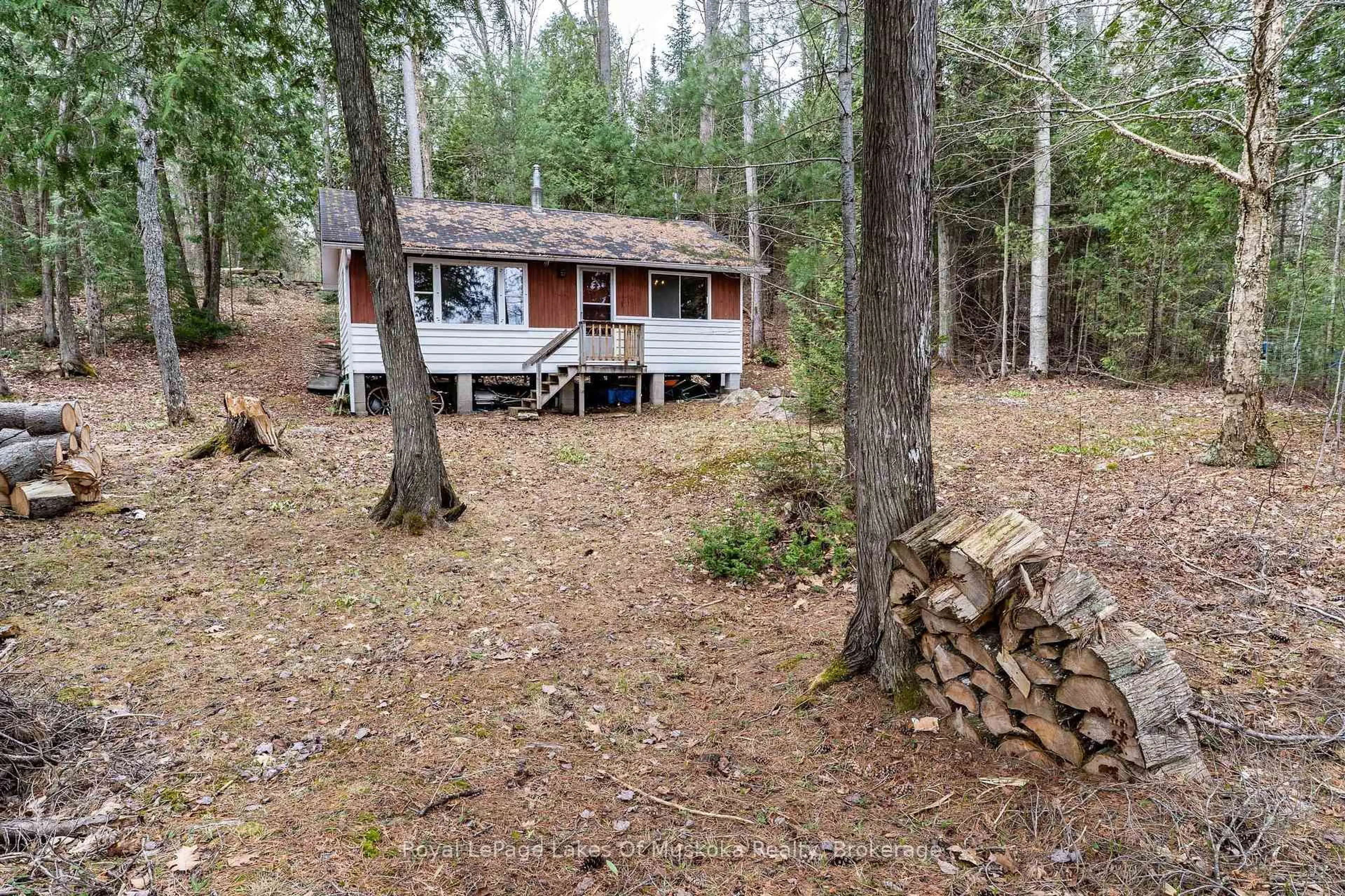 A pic from outside/outdoor area/front of a property/back of a property/a pic from drone, forest/trees view for 1042 Farmer Hays Dr, Algonquin Highlands Ontario P0A 1E0