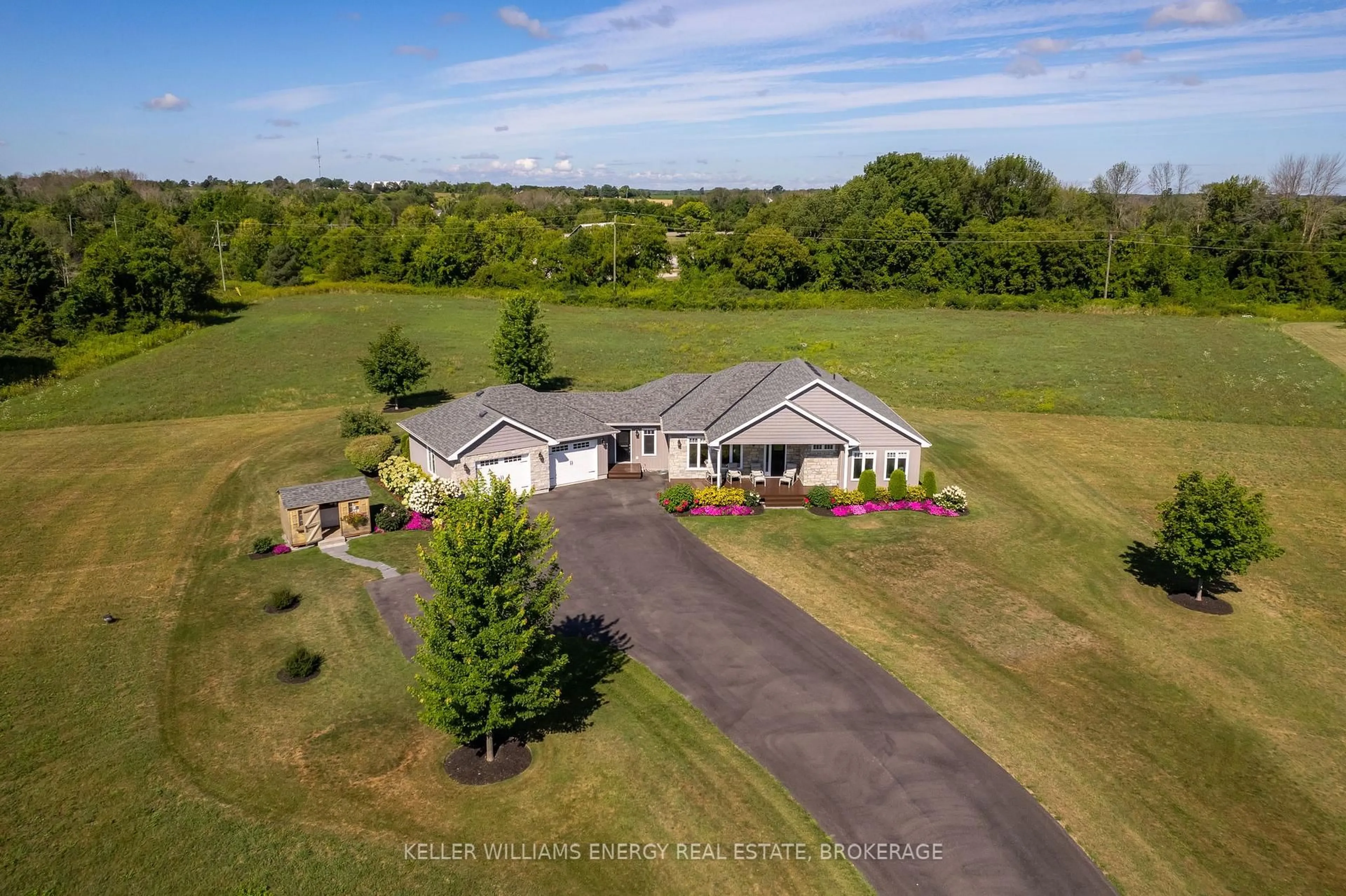 A pic from outside/outdoor area/front of a property/back of a property/a pic from drone, water/lake/river/ocean view for 73 White Chapel Rd, Prince Edward County Ontario K0K 2T0