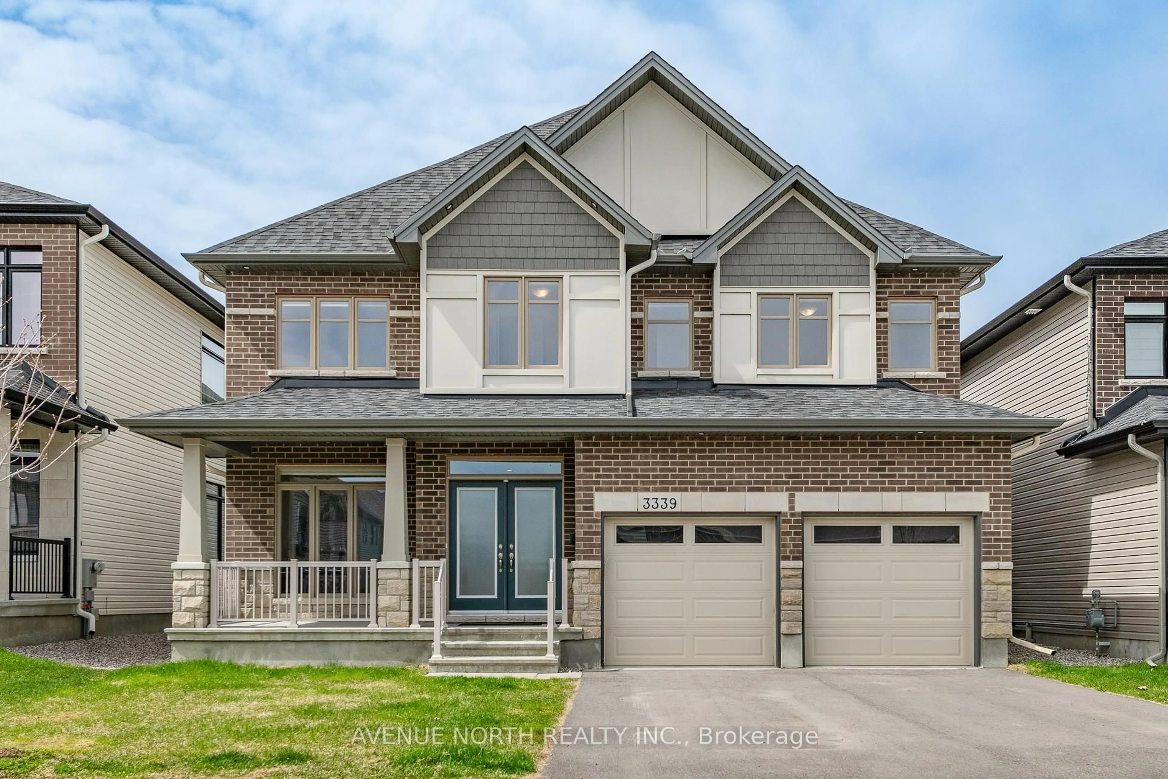 Home with brick exterior material, street for 3339 Findlay Creek Dr, Ottawa Ontario K1T 0V4