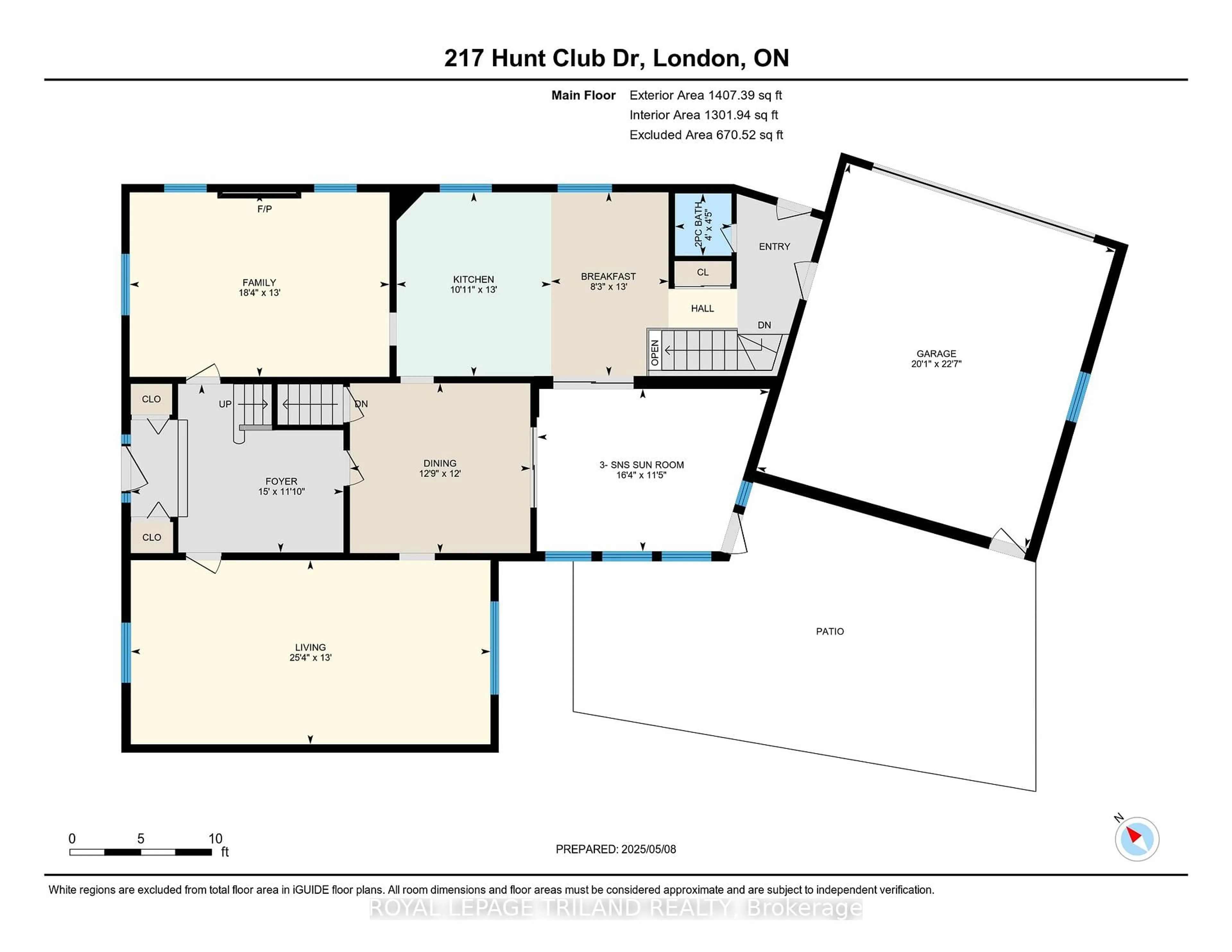 Floor plan for 217 Hunt Club Dr, London North Ontario N6H 3Y8