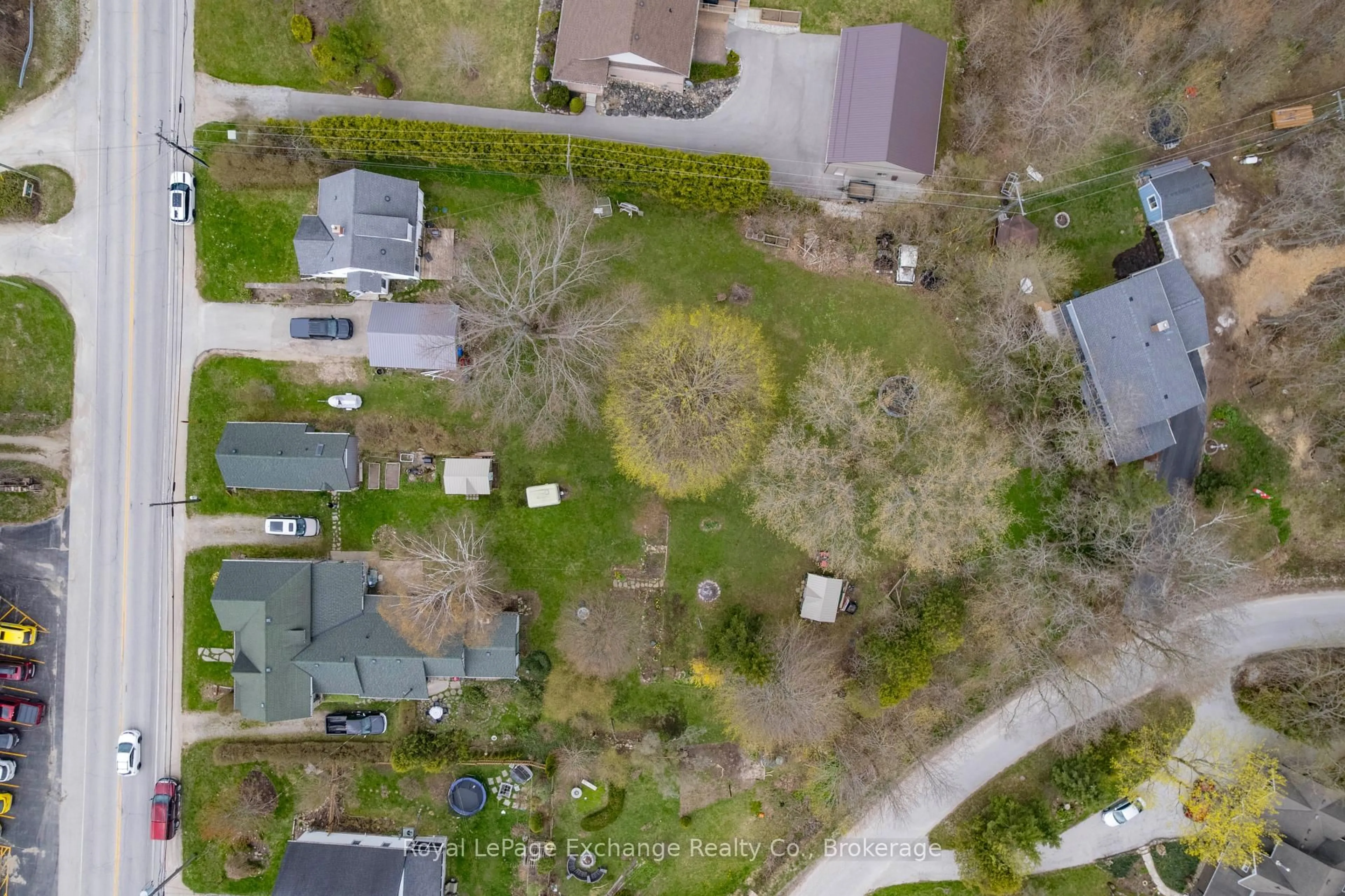 A pic from outside/outdoor area/front of a property/back of a property/a pic from drone, street for 318611 Grey Road 1 N/A, Owen Sound Ontario N4K 5N4