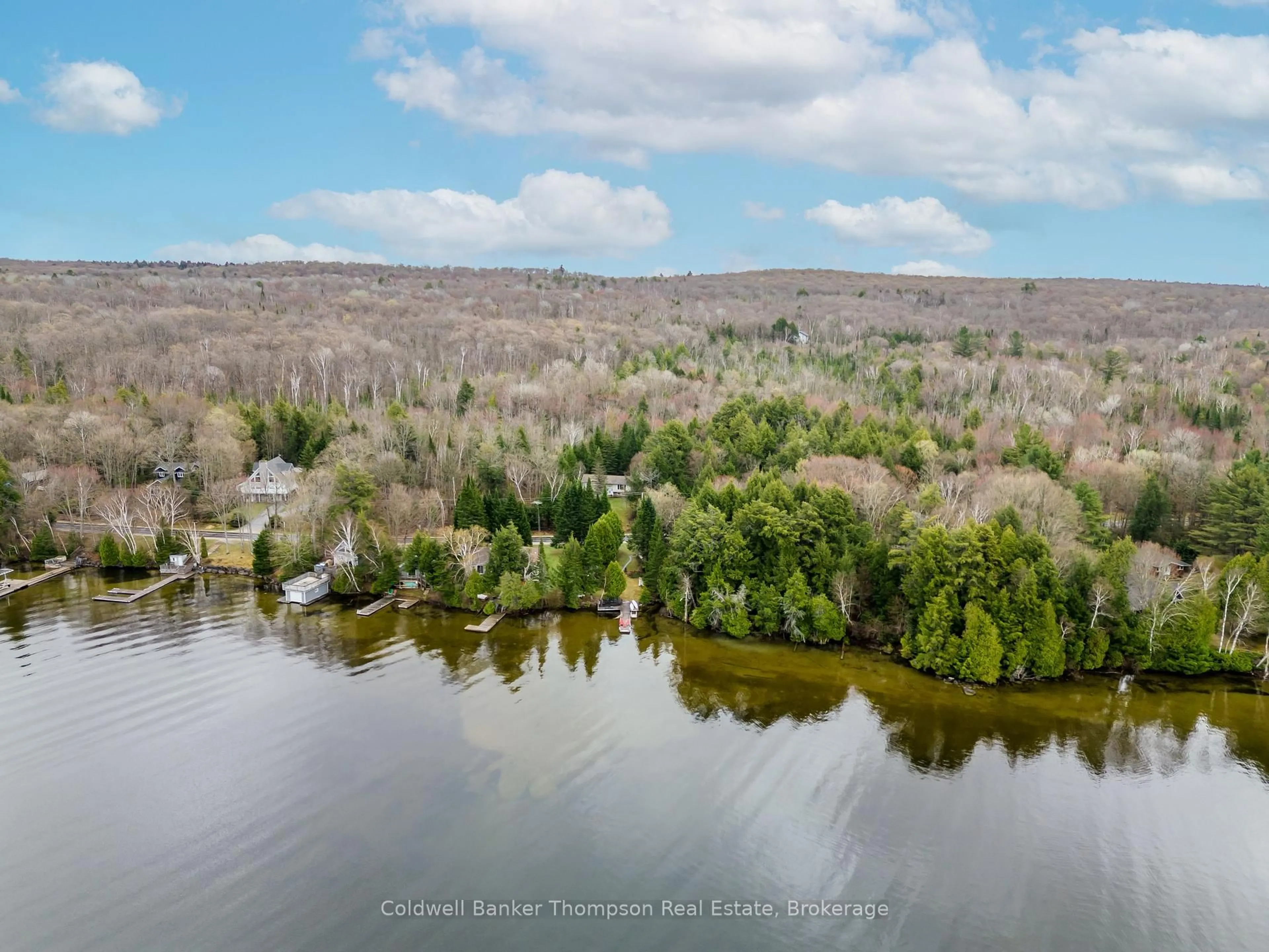 A pic from outside/outdoor area/front of a property/back of a property/a pic from drone, water/lake/river/ocean view for 1378 Old Hwy 117 N/A, Lake of Bays Ontario P0B 1A0