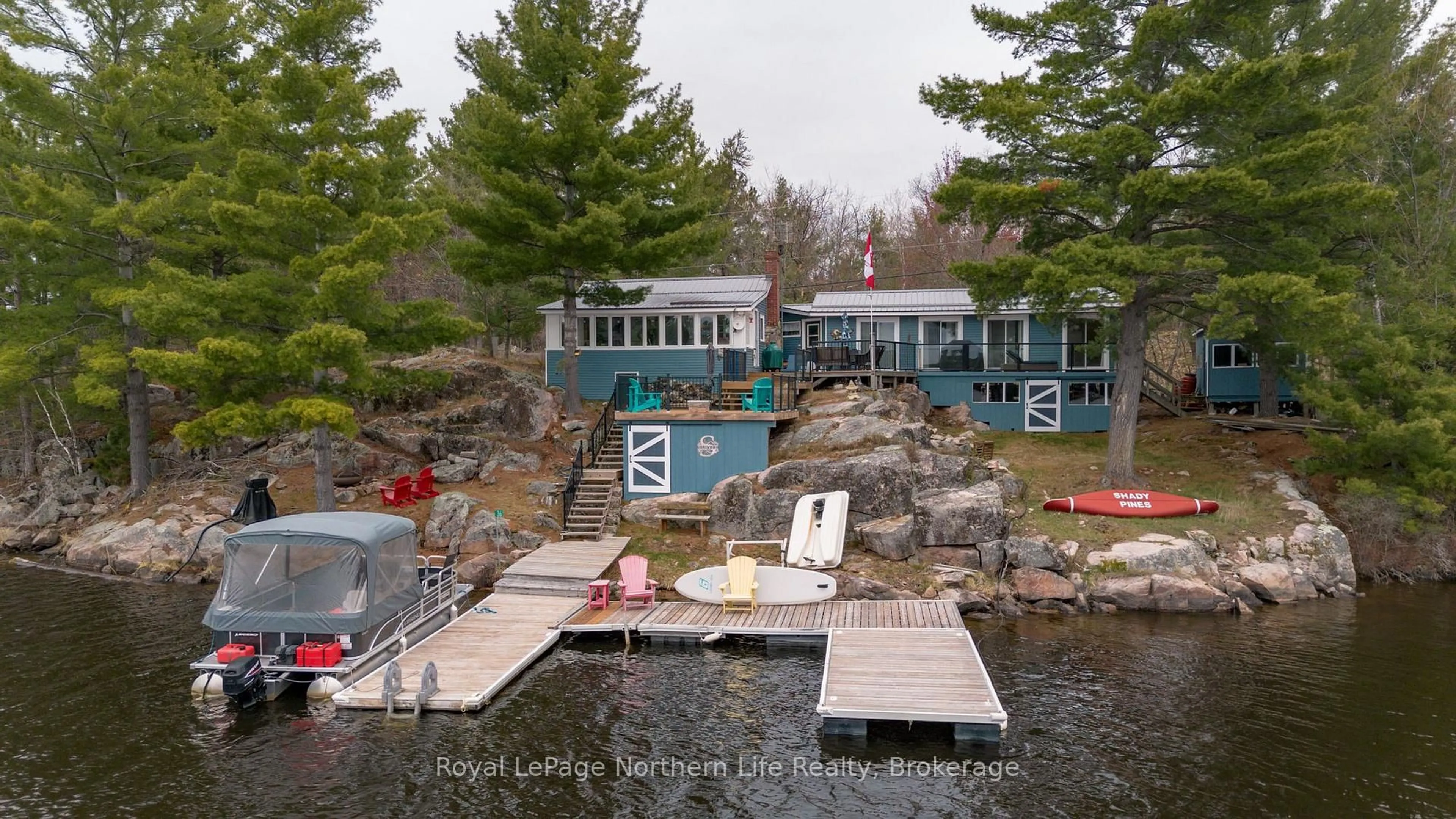 Patio, water/lake/river/ocean view for 36 Fraser Island N/A, Nipissing Ontario P0H 1W0