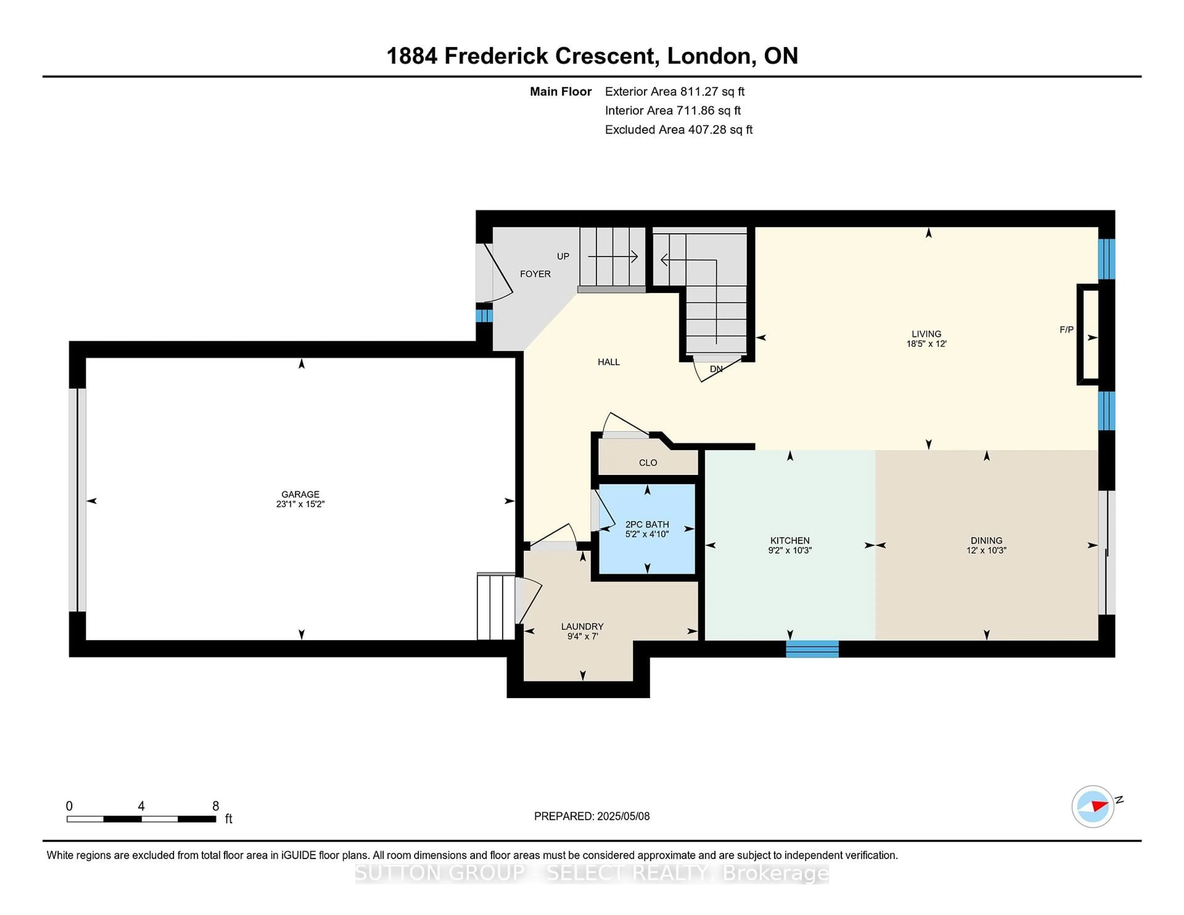 Floor plan for 1884 Frederick Cres, London East Ontario N5W 0A5