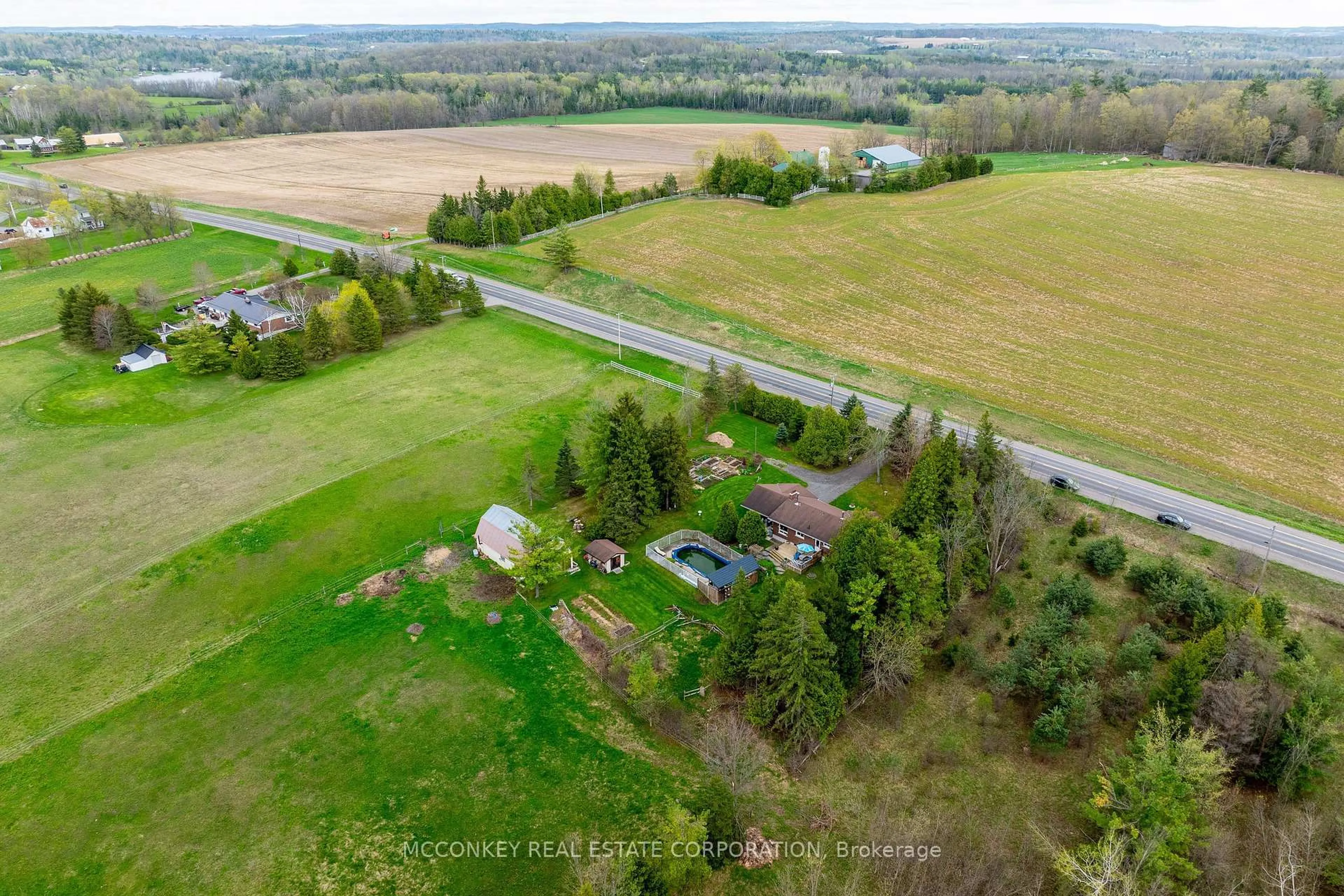 A pic from outside/outdoor area/front of a property/back of a property/a pic from drone, unknown for 2170 COUNTY RD 2 N/A, Otonabee-South Monaghan Ontario K9J 6X7