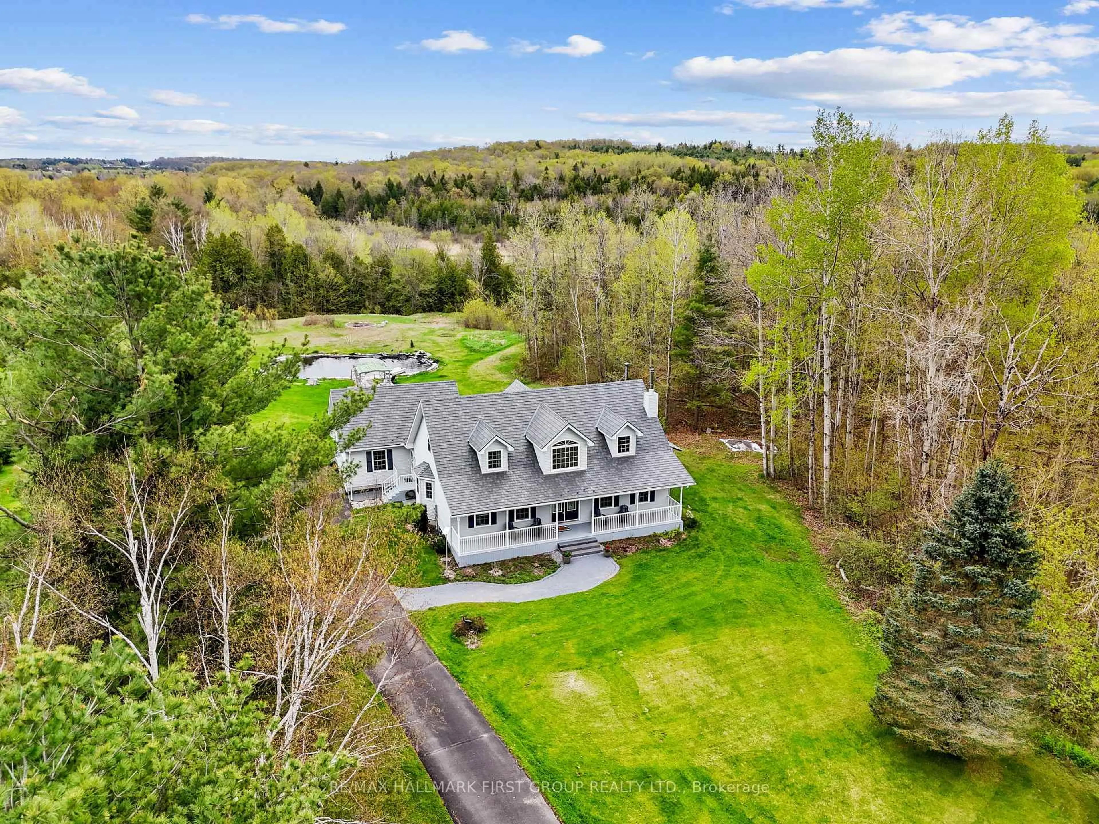 A pic from outside/outdoor area/front of a property/back of a property/a pic from drone, water/lake/river/ocean view for 14293 County 21 Rd, Cramahe Ontario K0K 1S0