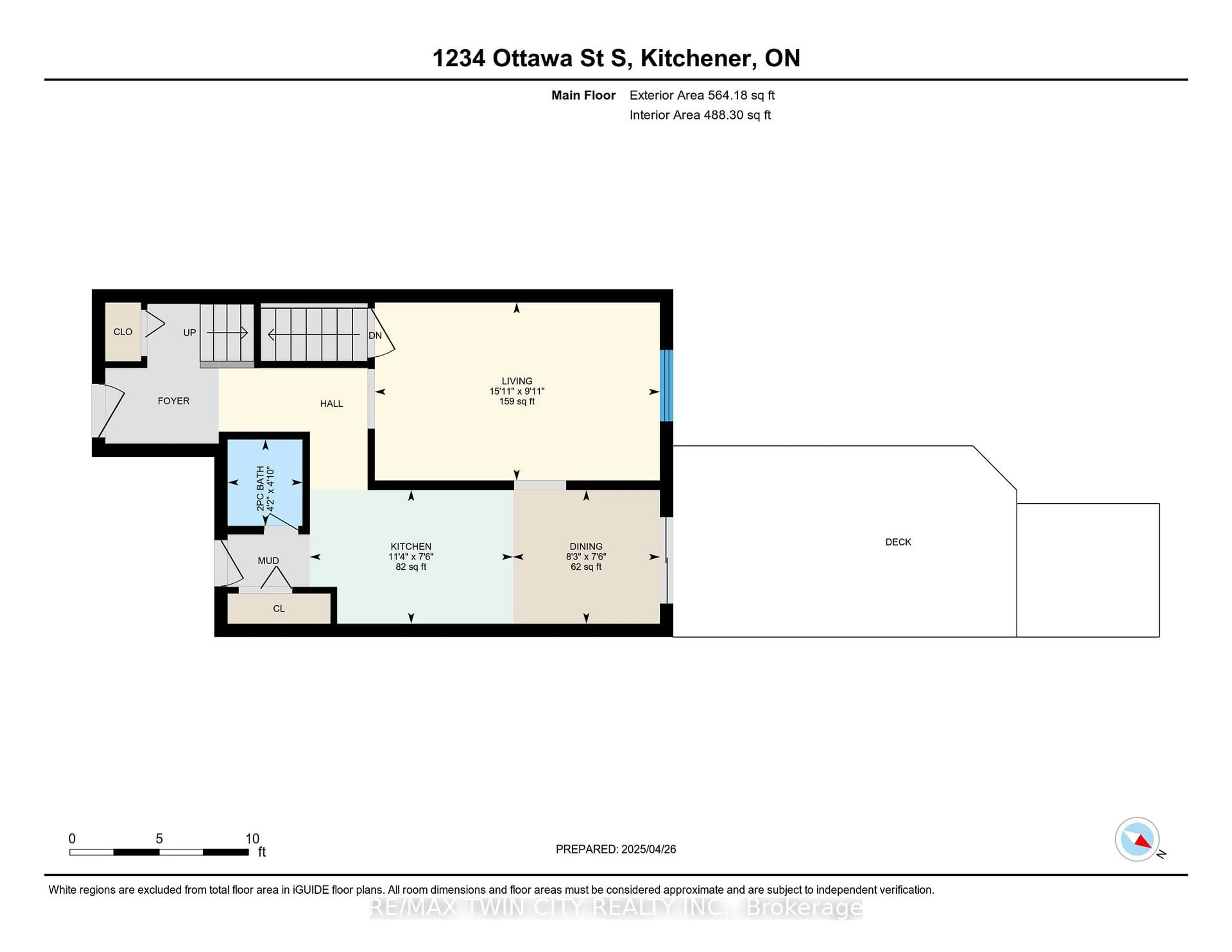 Floor plan for 1234 Ottawa St, Kitchener Ontario N2E 1L8