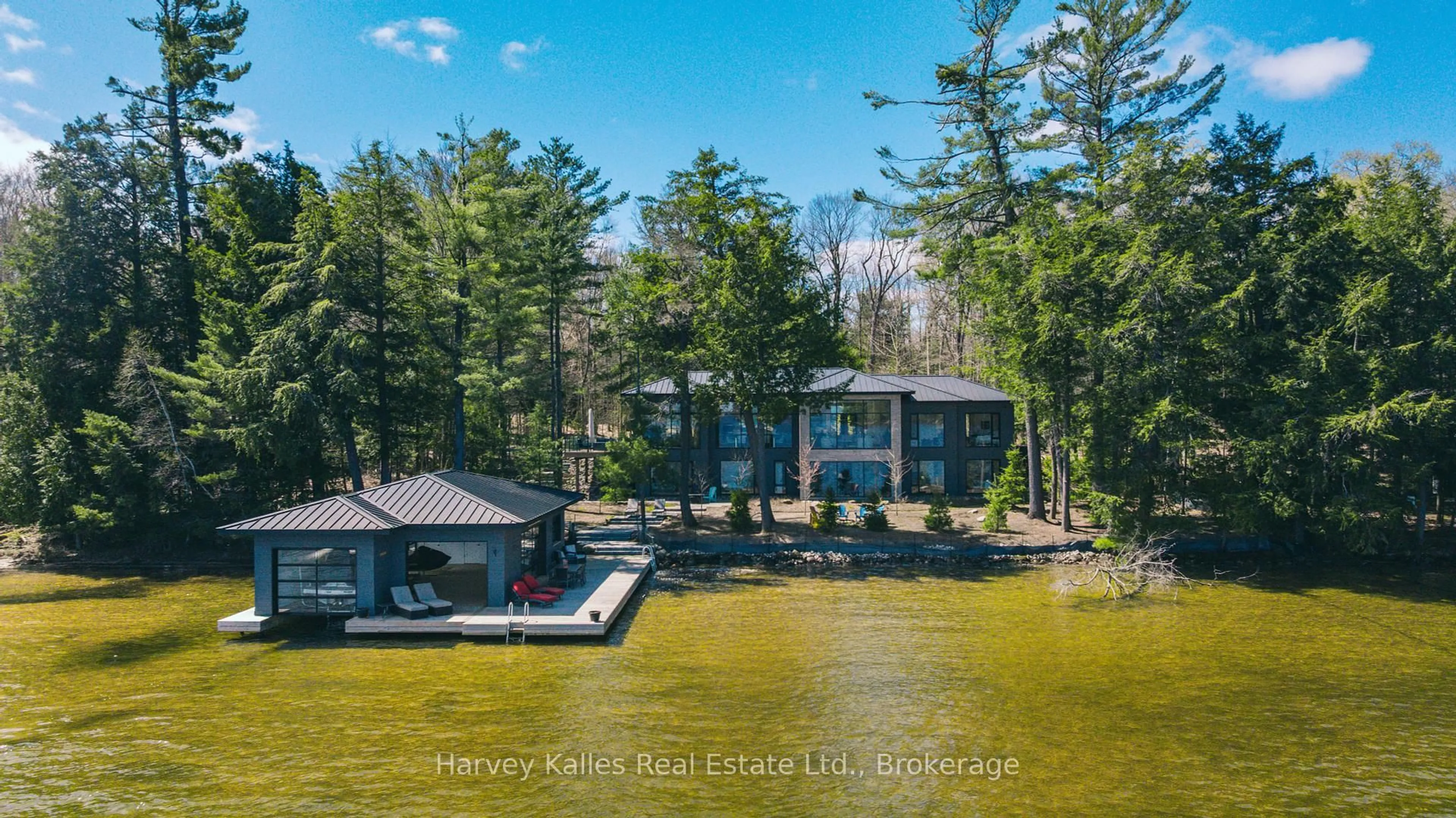 A pic from outside/outdoor area/front of a property/back of a property/a pic from drone, water/lake/river/ocean view for 1114 Shamrock Rd #5, Muskoka Lakes Ontario P0B 1J0