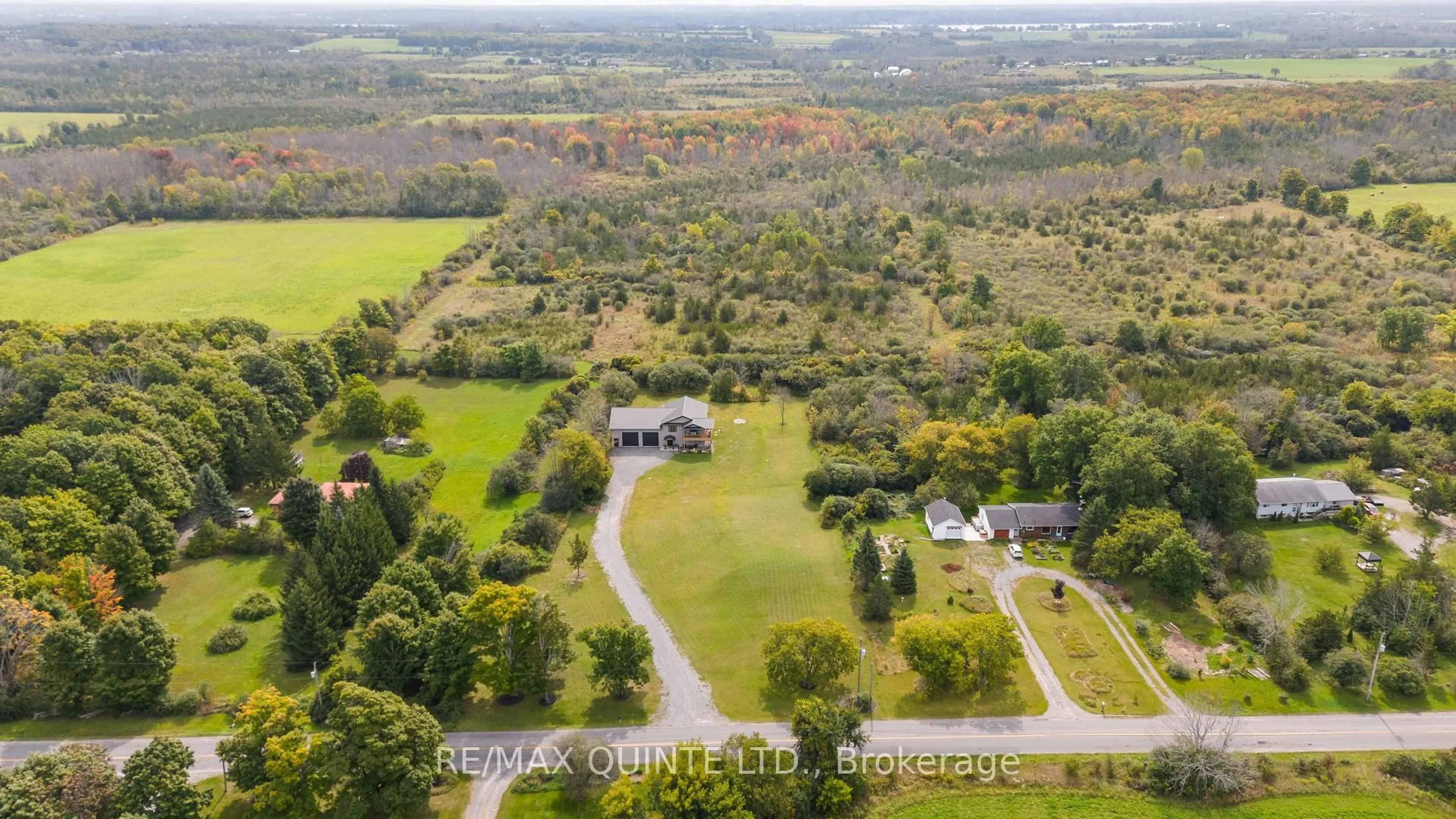 A pic from outside/outdoor area/front of a property/back of a property/a pic from drone, unknown for 1467 County Road 19 N/A, Prince Edward County Ontario K0K 1T0