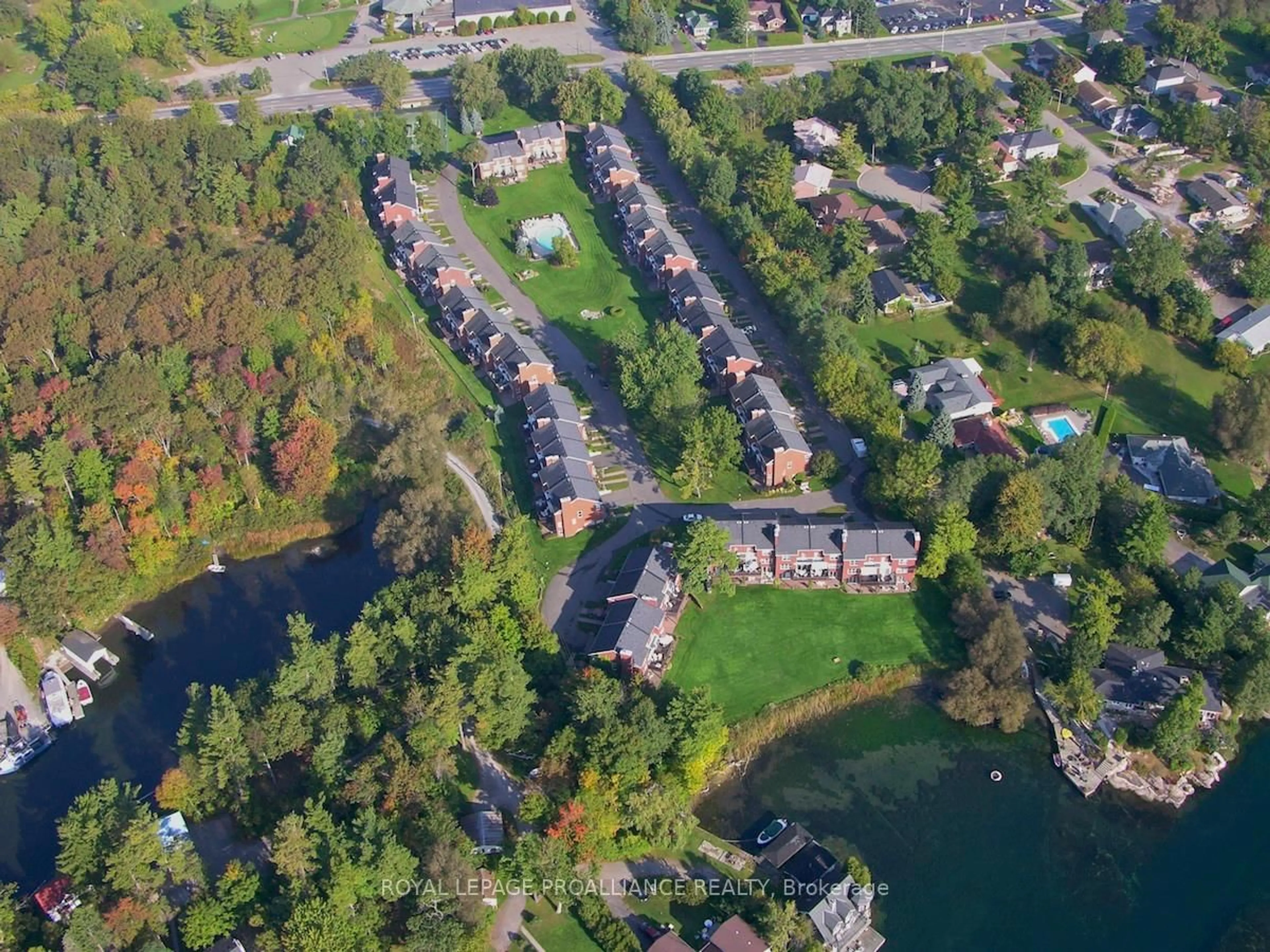 A pic from outside/outdoor area/front of a property/back of a property/a pic from drone, water/lake/river/ocean view for 46 Country Club Pl, Brockville Ontario K6V 6T9