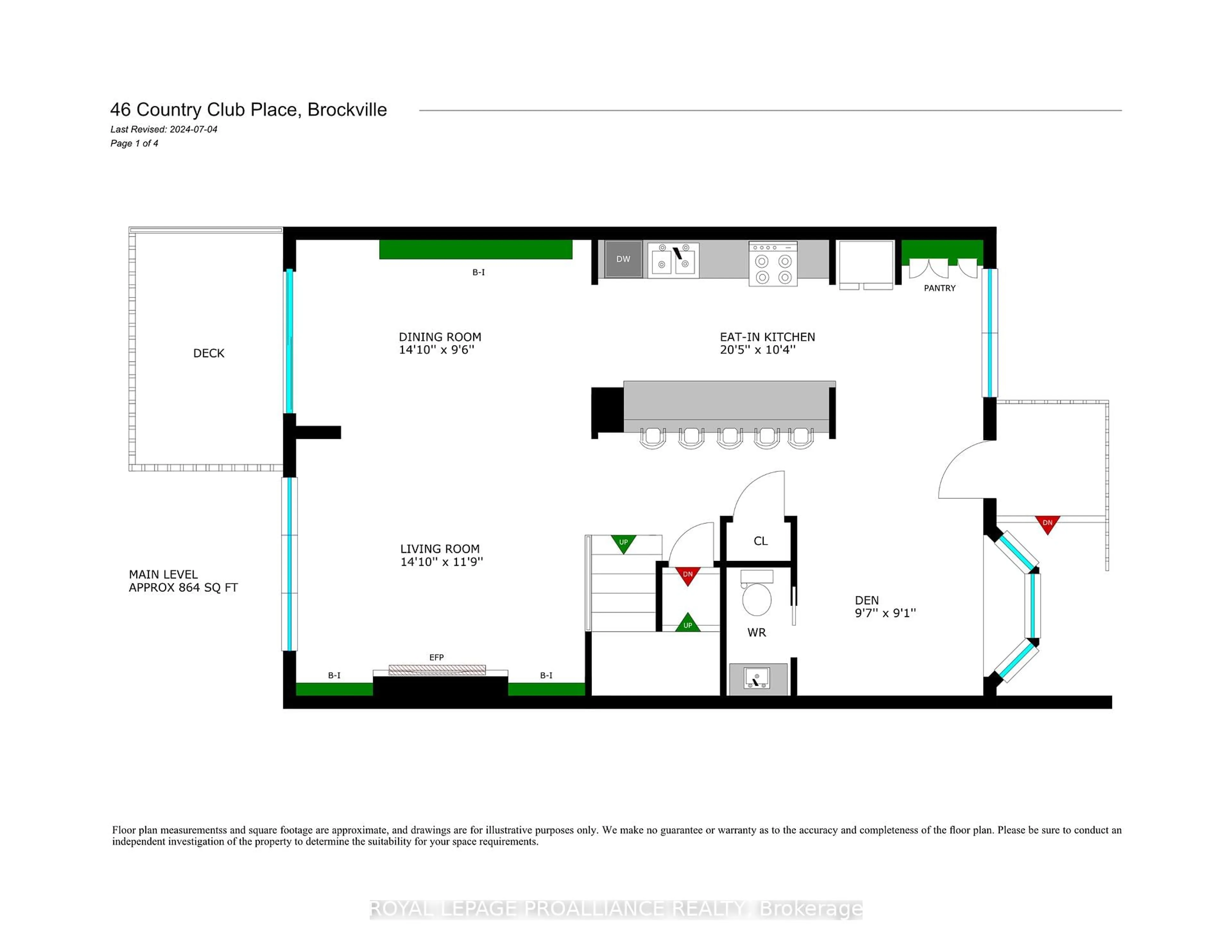 Floor plan for 46 Country Club Pl, Brockville Ontario K6V 6T9