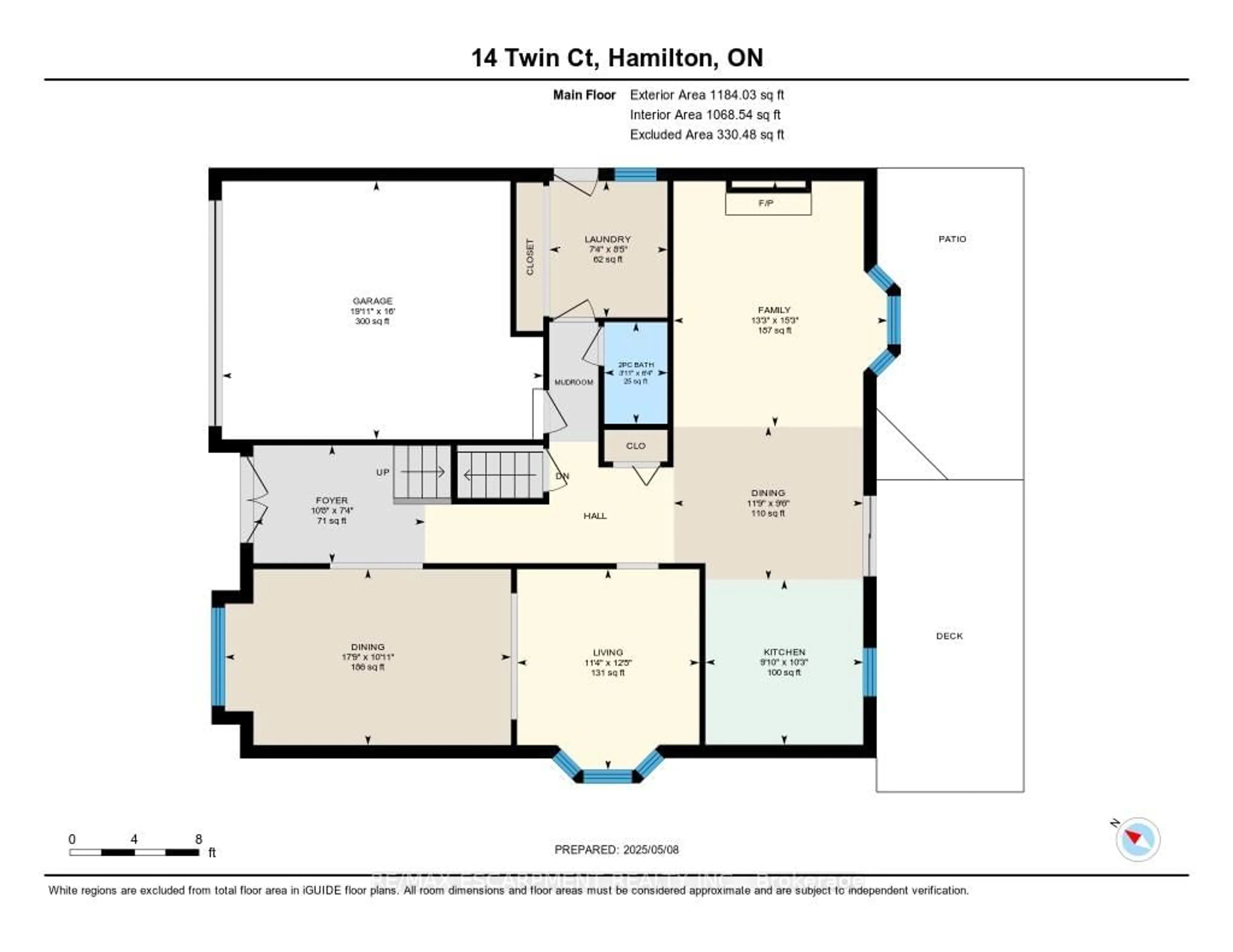 Floor plan for 14 Twin Crt, Hamilton Ontario L8W 2R8
