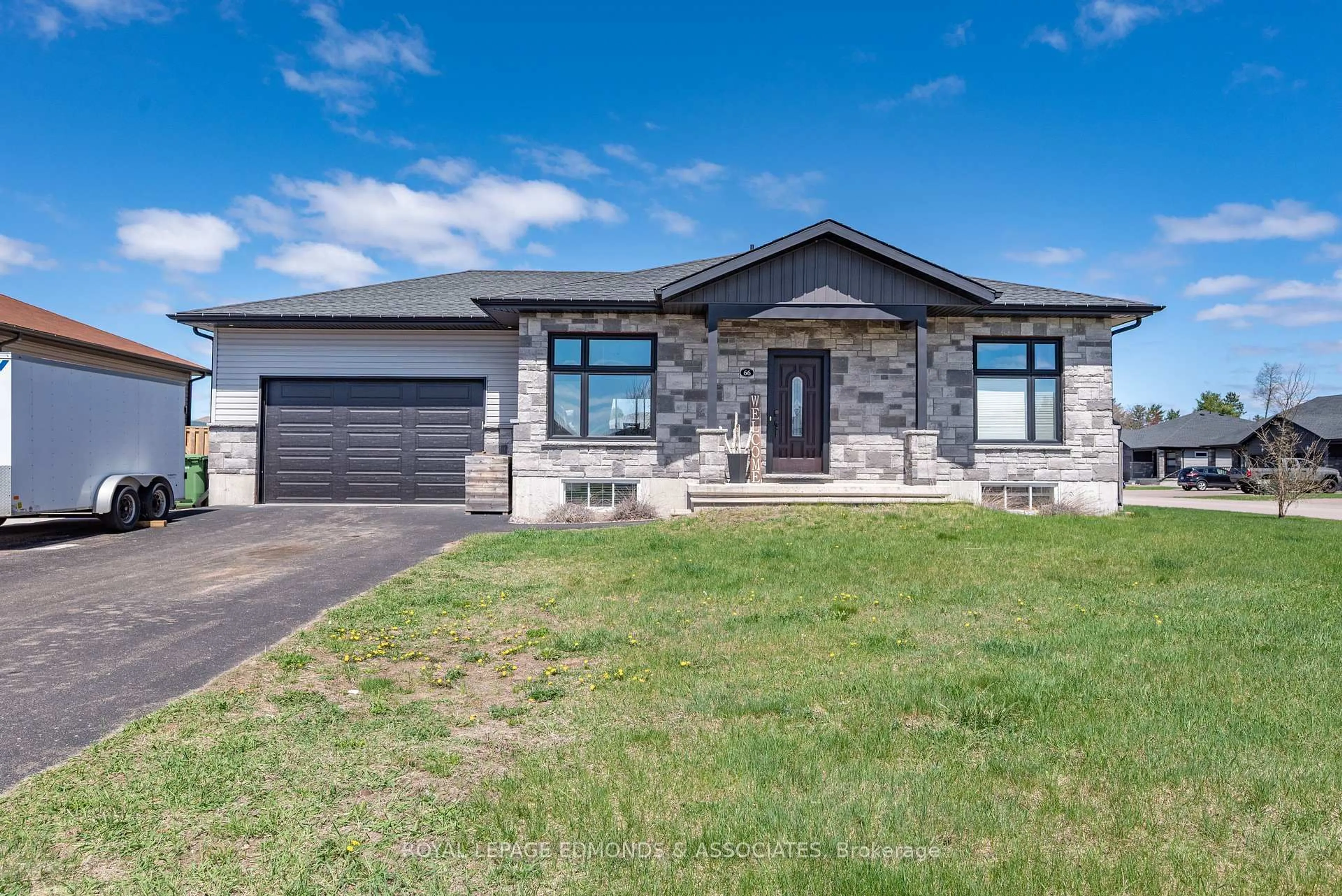 Home with brick exterior material, street for 66 Noble Cres, Petawawa Ontario K8H 0E9