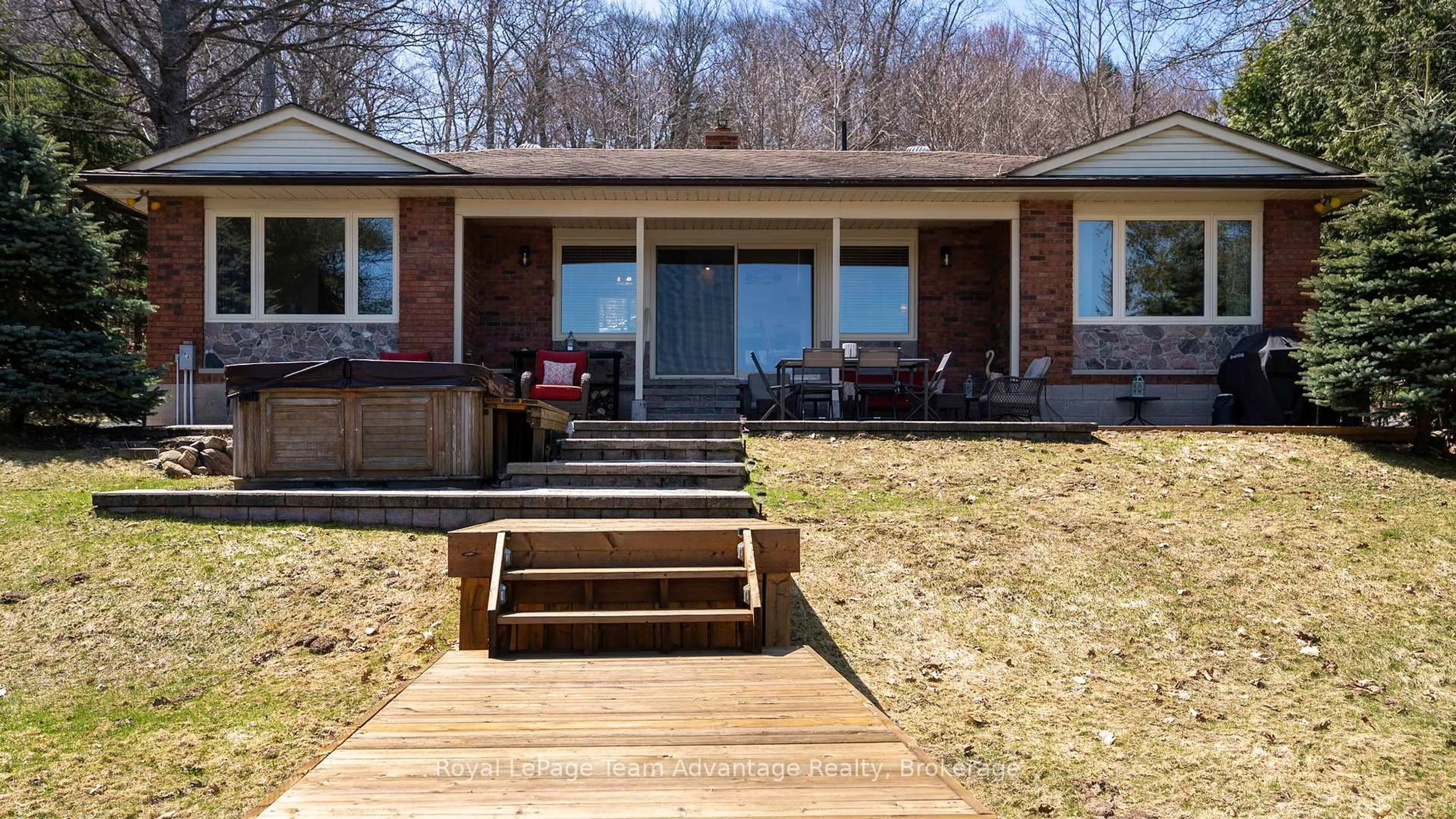 Patio, water/lake/river/ocean view for 18 Pine Valley Dr, Carling Ontario P0G 1G0