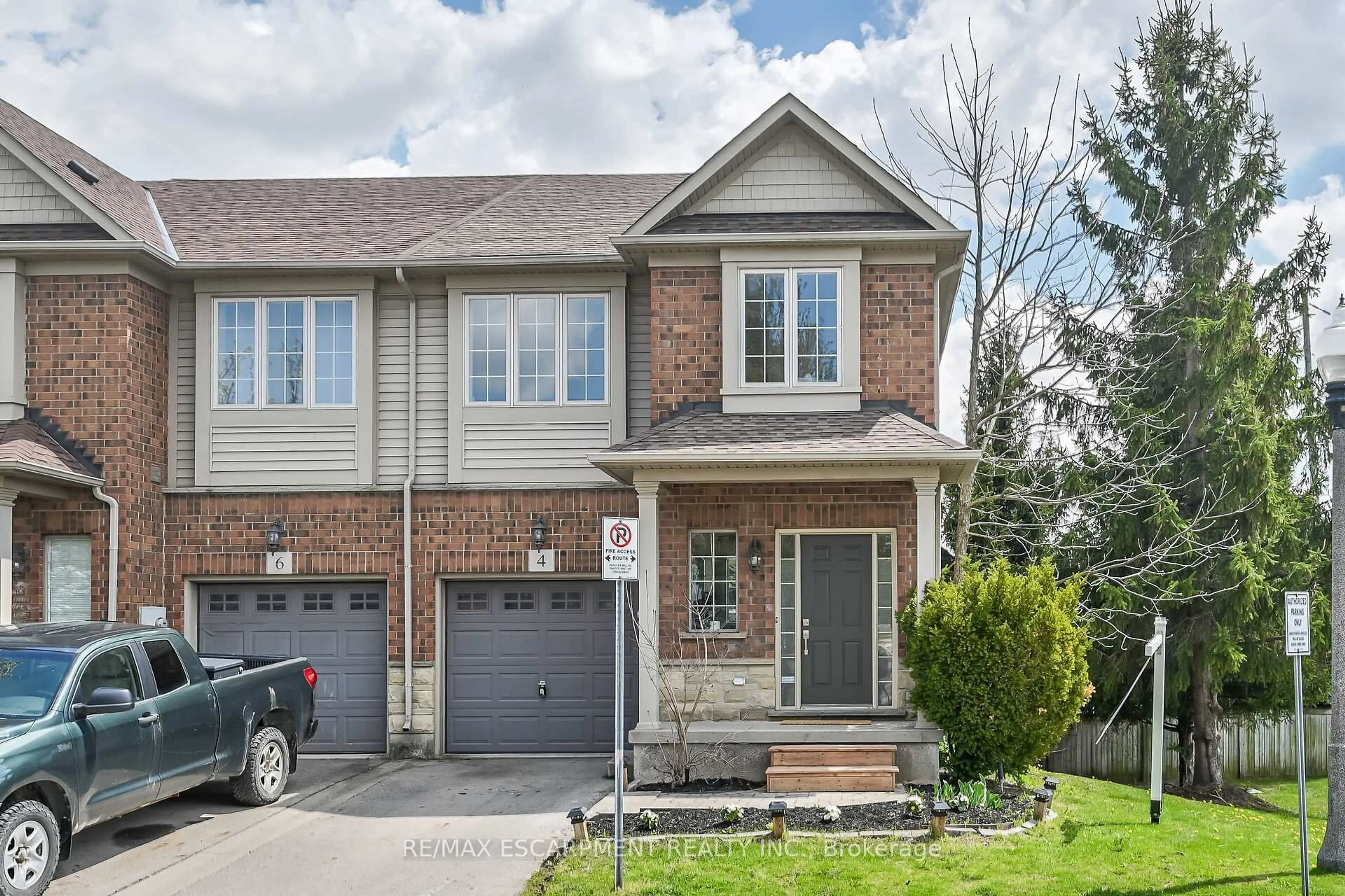 Home with brick exterior material, street for 4 Myers Lane, Hamilton Ontario L9G 0A5
