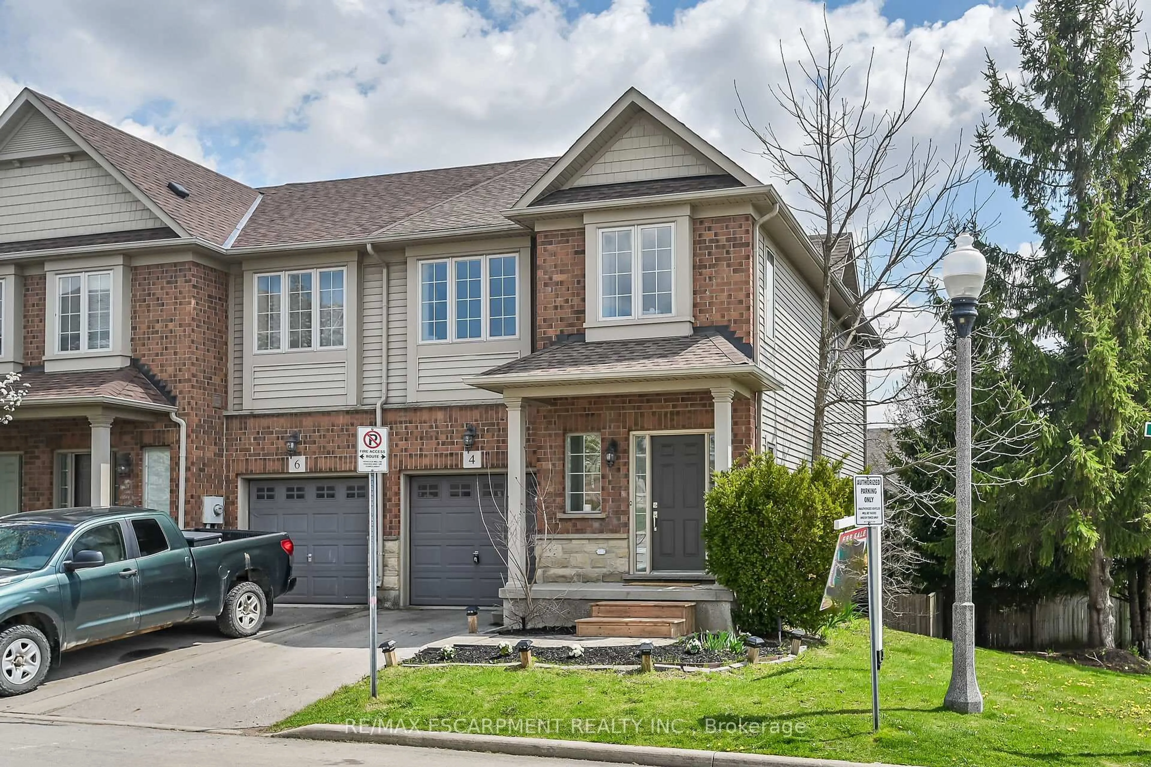 Home with brick exterior material, street for 4 Myers Lane, Hamilton Ontario L9G 0A5