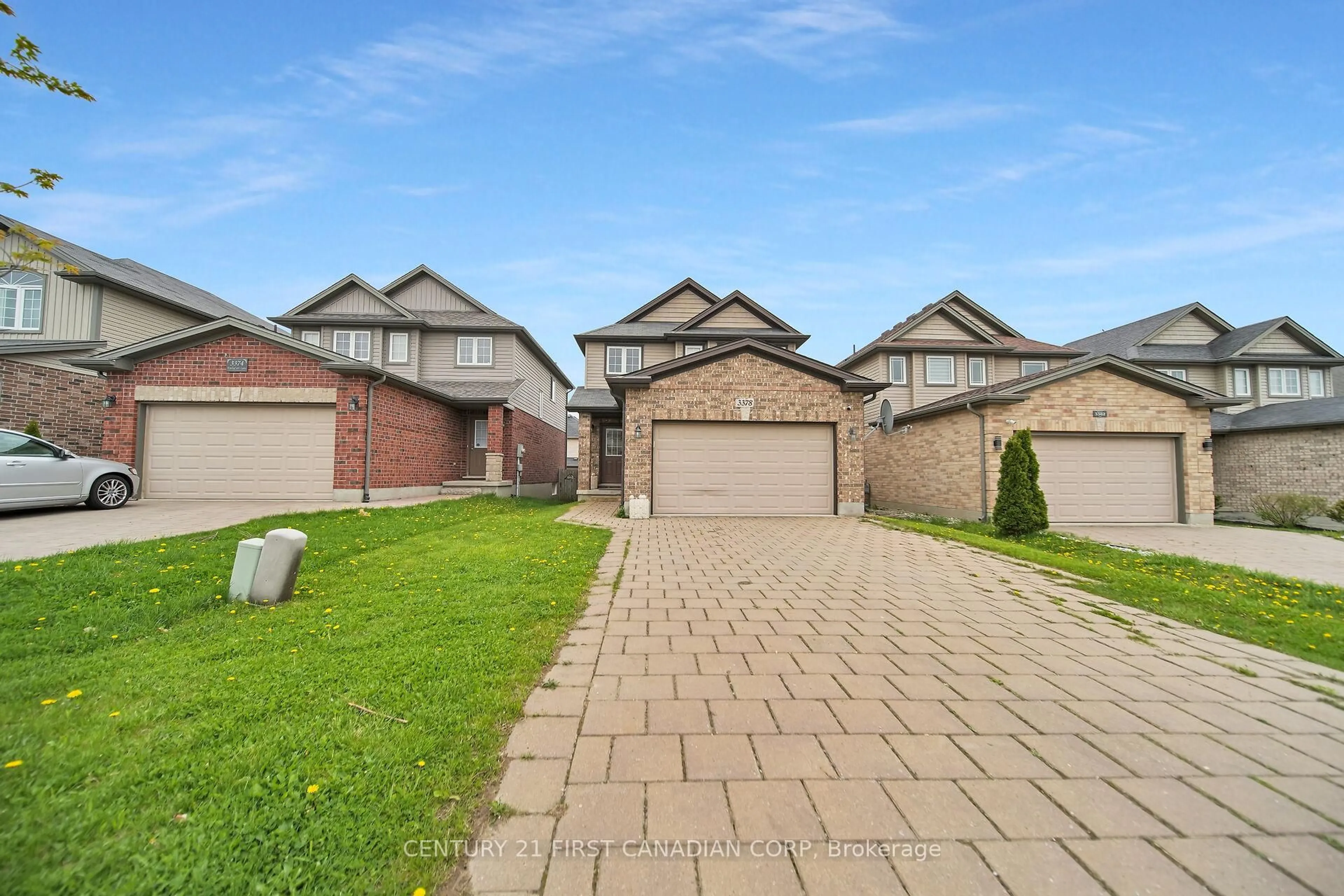 A pic from outside/outdoor area/front of a property/back of a property/a pic from drone, street for 3378 Emilycarr Lane, London South Ontario N6L 0A3