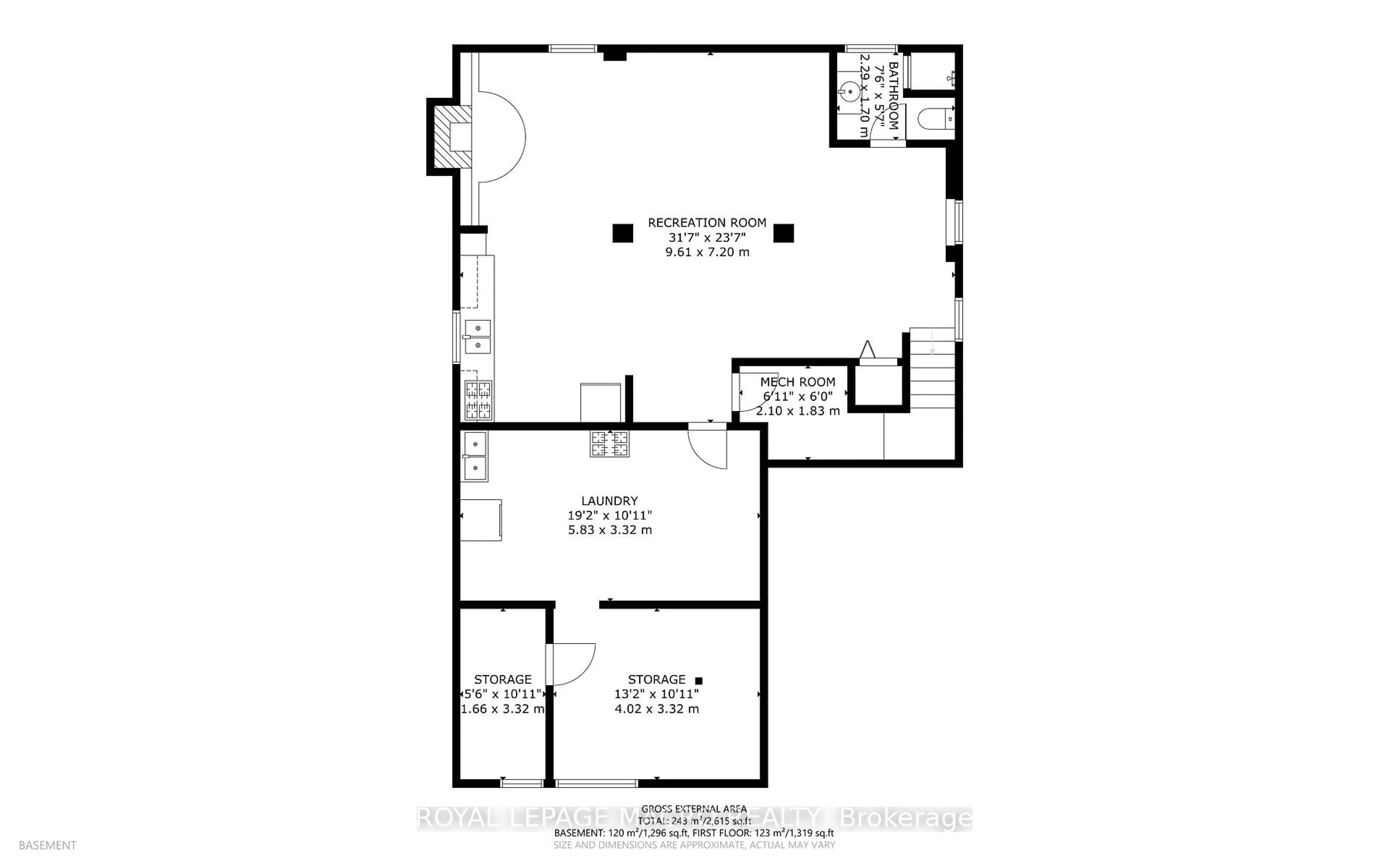 Floor plan for 107 Marcella Cres, Hamilton Ontario L8K 6E9