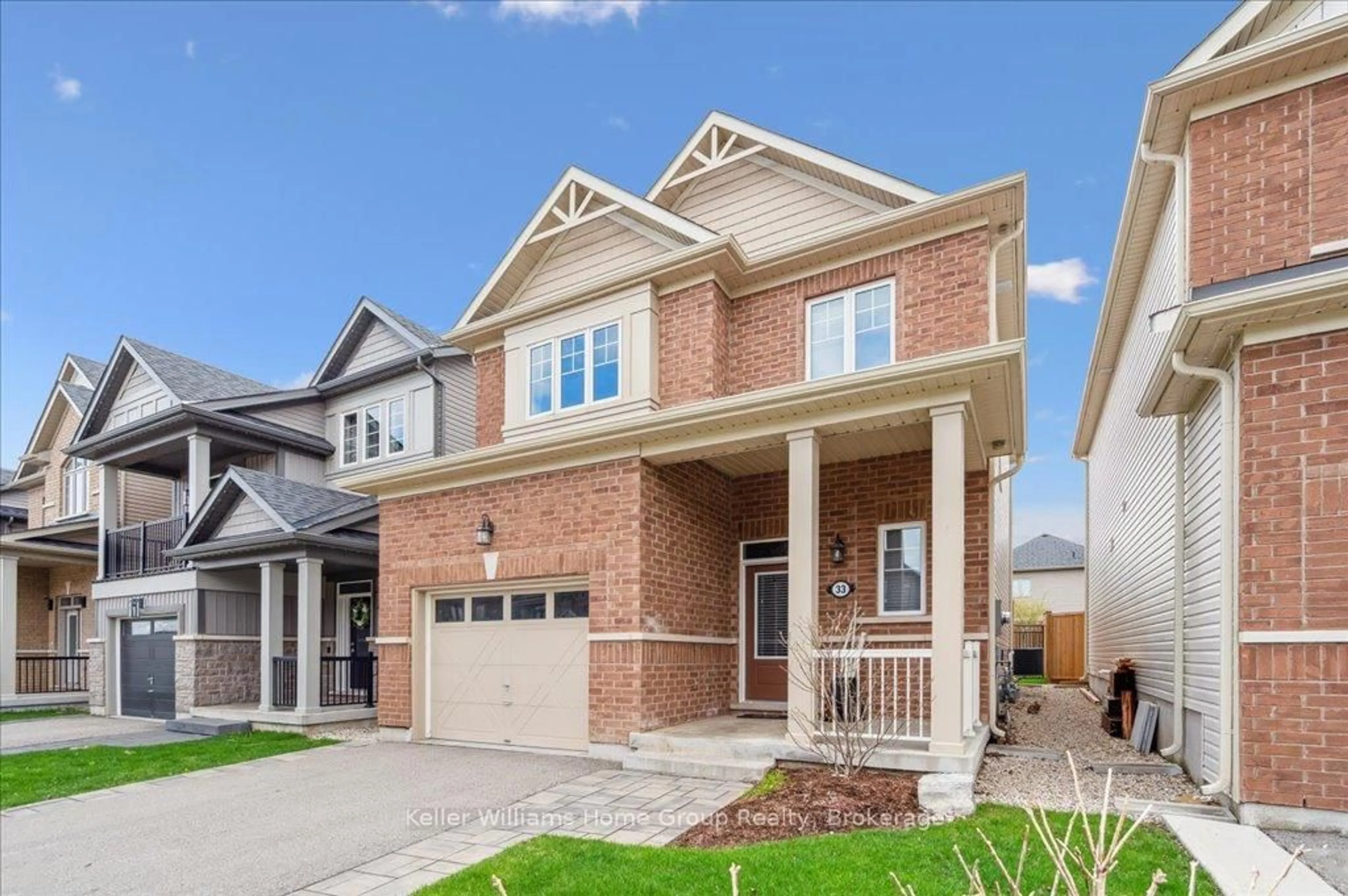 Home with brick exterior material, street for 33 Mcfarlane Cres, Centre Wellington Ontario N1M 0G3