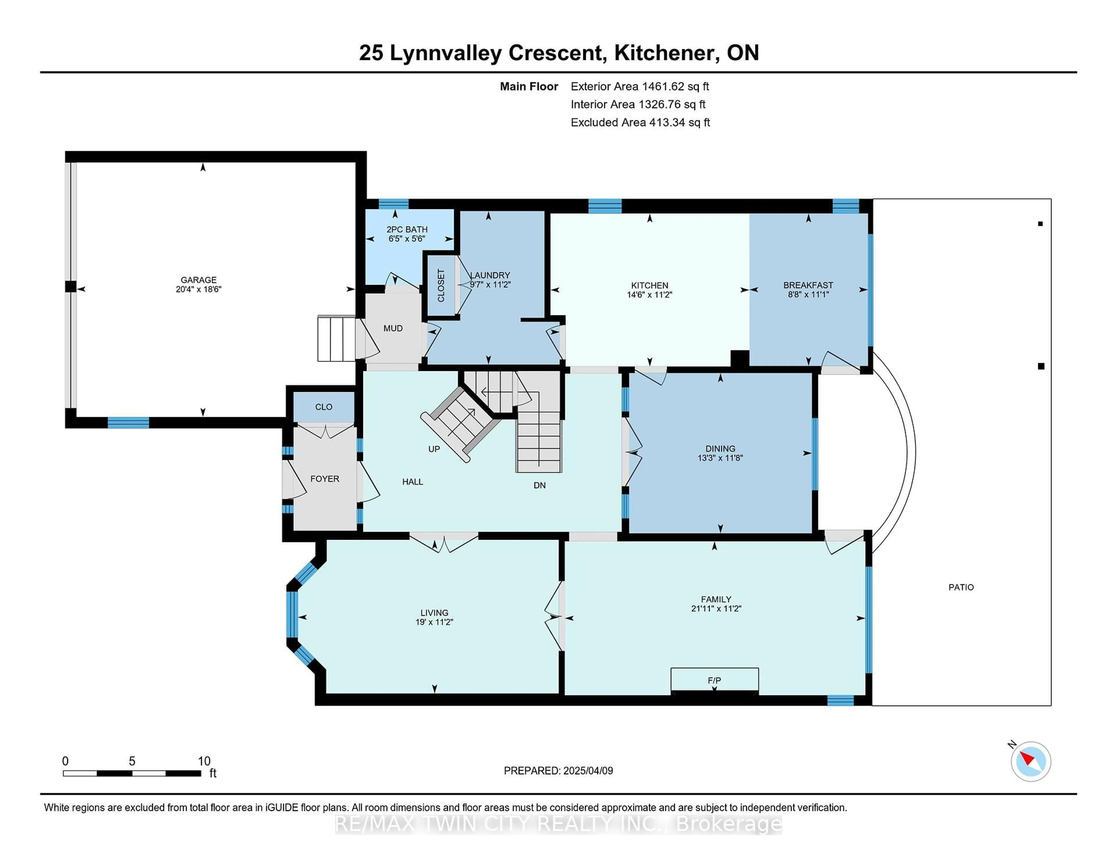 Floor plan for 25 Lynnvalley Cres, Kitchener Ontario N2N 3A8