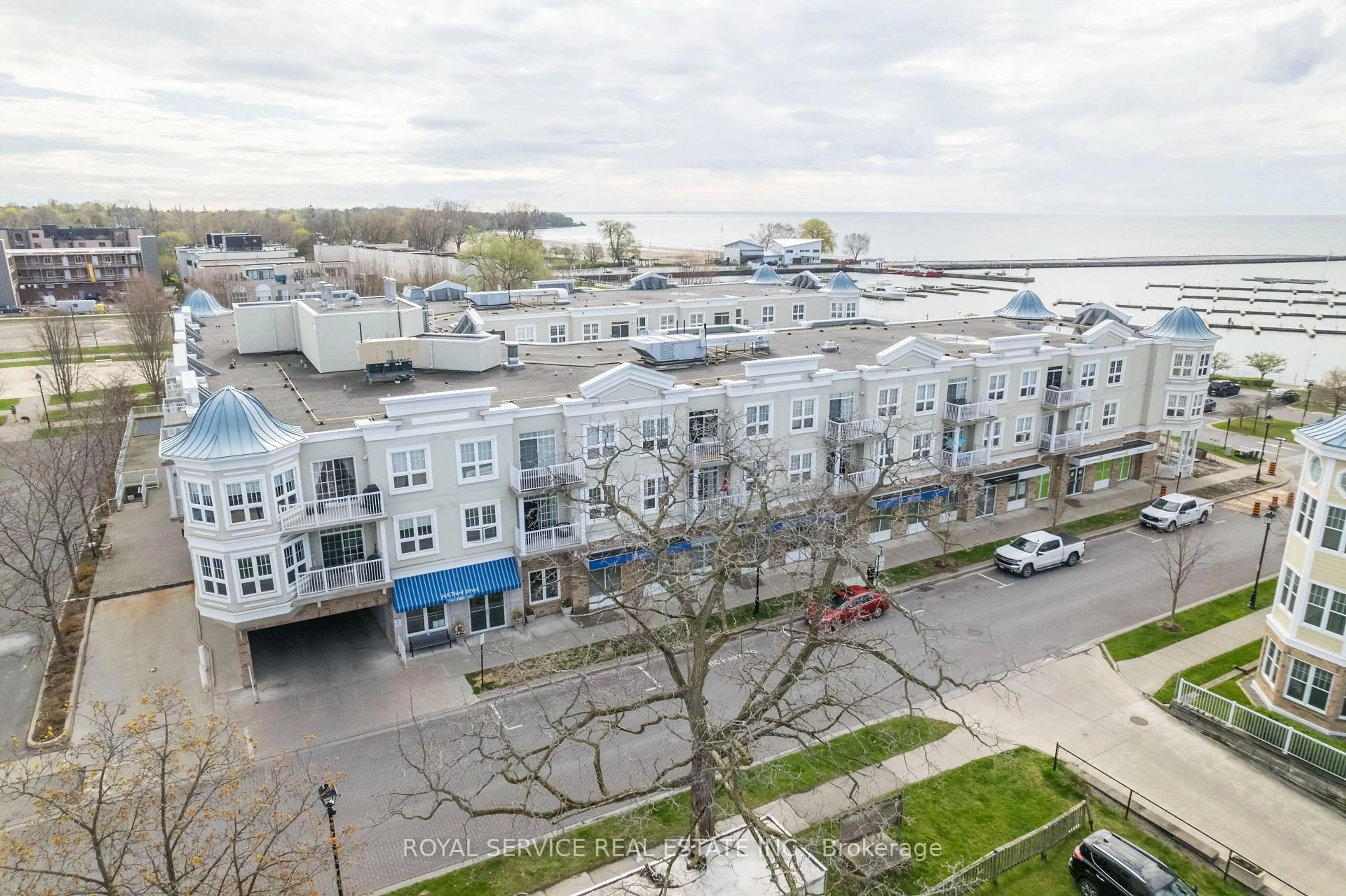 A pic from outside/outdoor area/front of a property/back of a property/a pic from drone, city buildings view from balcony for 148 Third St #212, Cobourg Ontario K9A 5X2