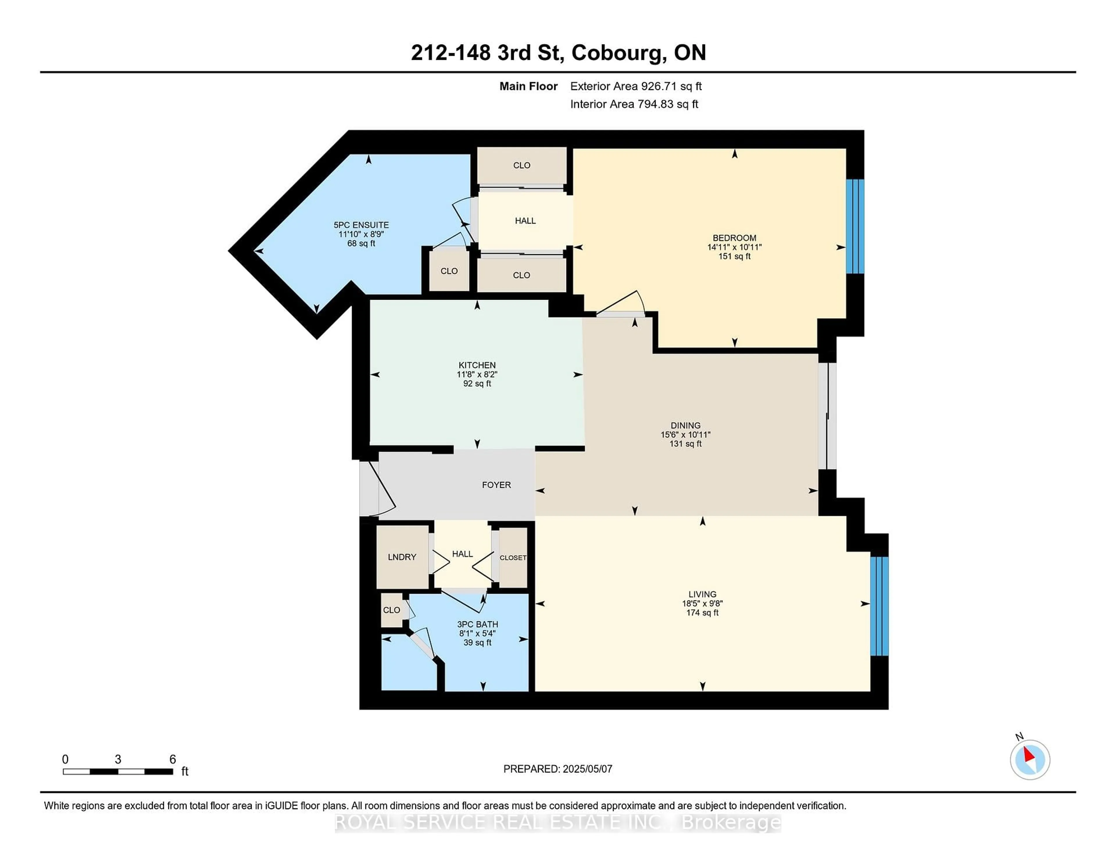 Floor plan for 148 Third St #212, Cobourg Ontario K9A 5X2