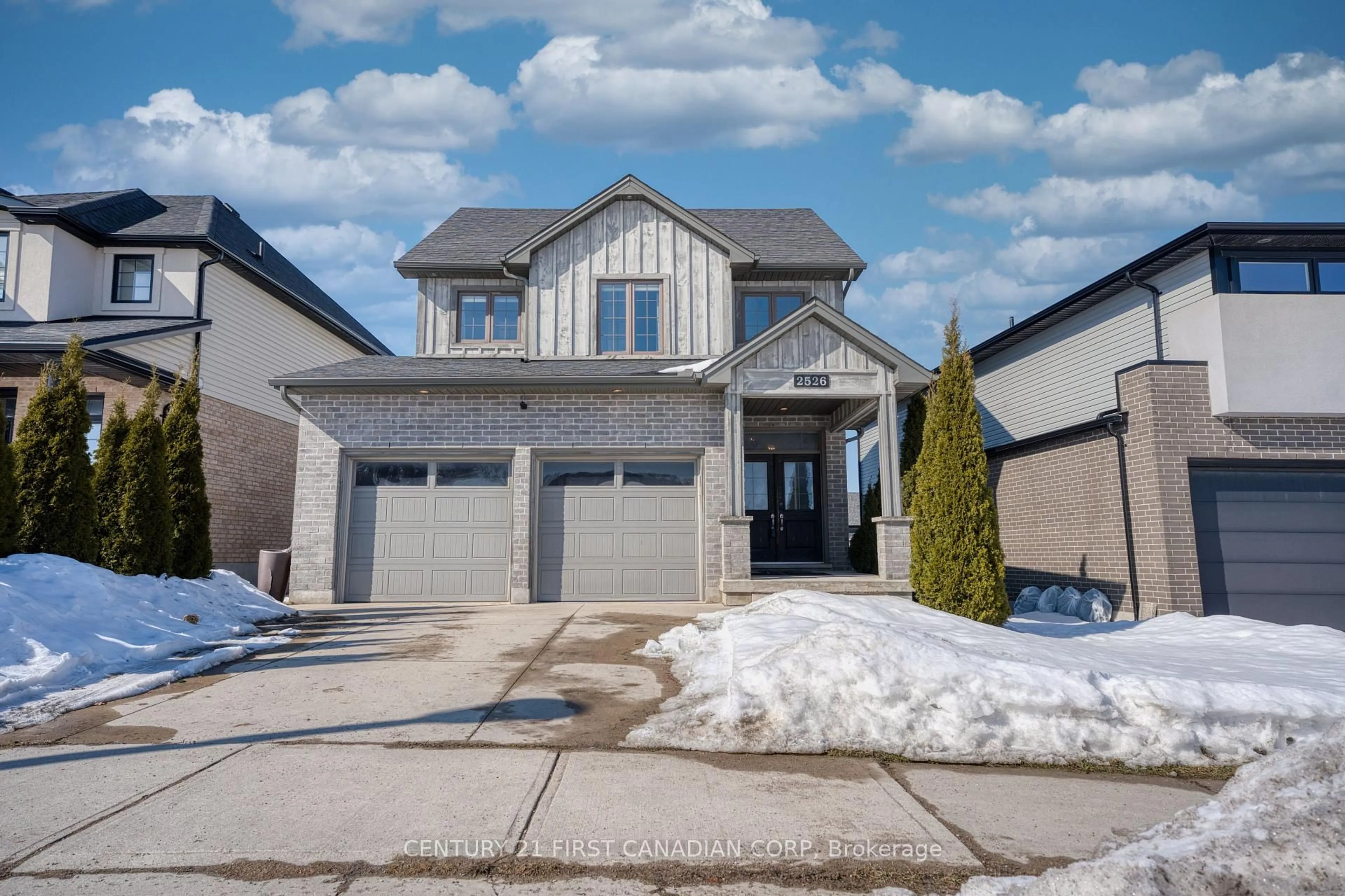 Home with brick exterior material, street for 2526 Tokala Tr, London North Ontario N6G 0M4