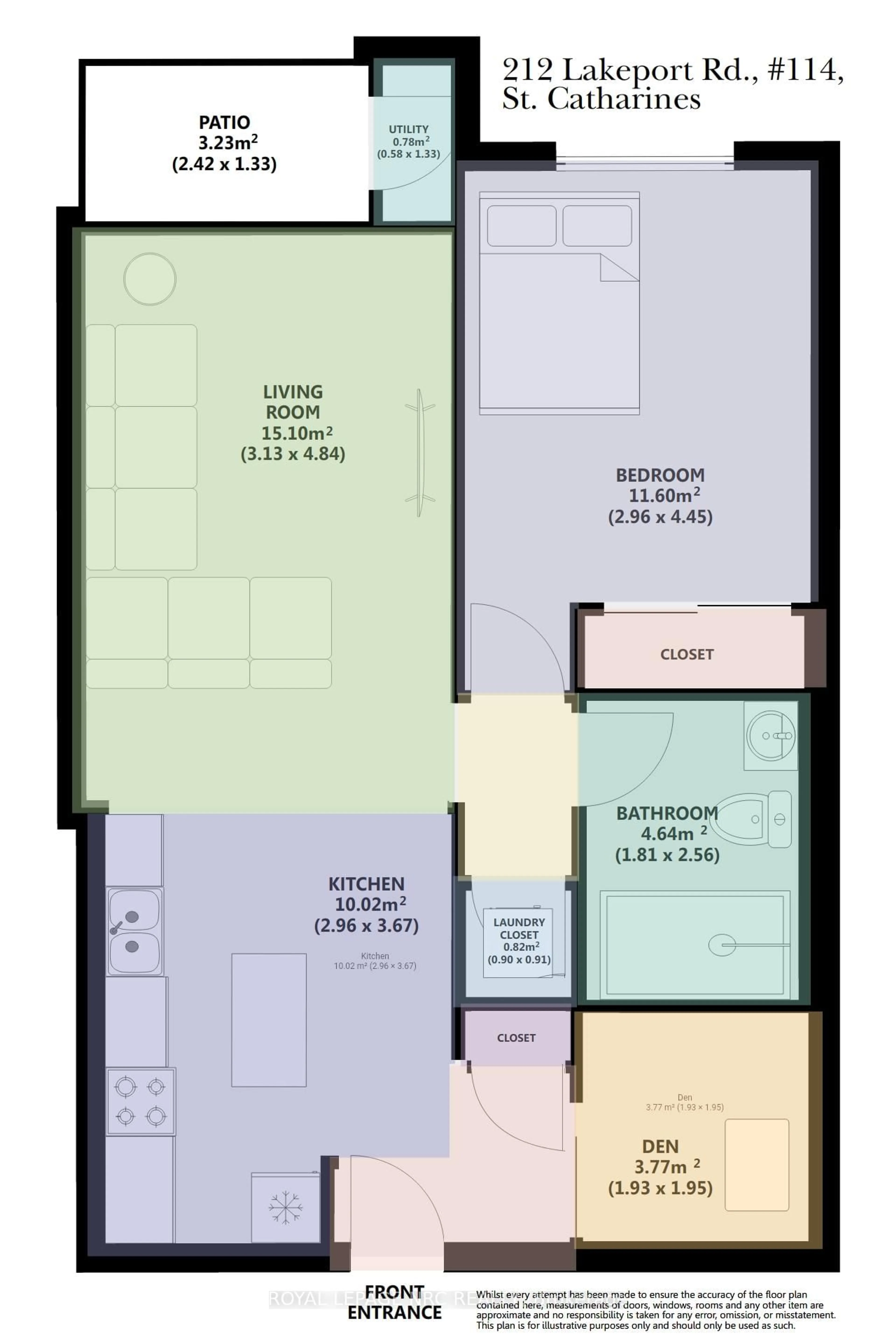 Floor plan for 212 Lakeport Rd #114, St. Catharines Ontario L2N 0B4