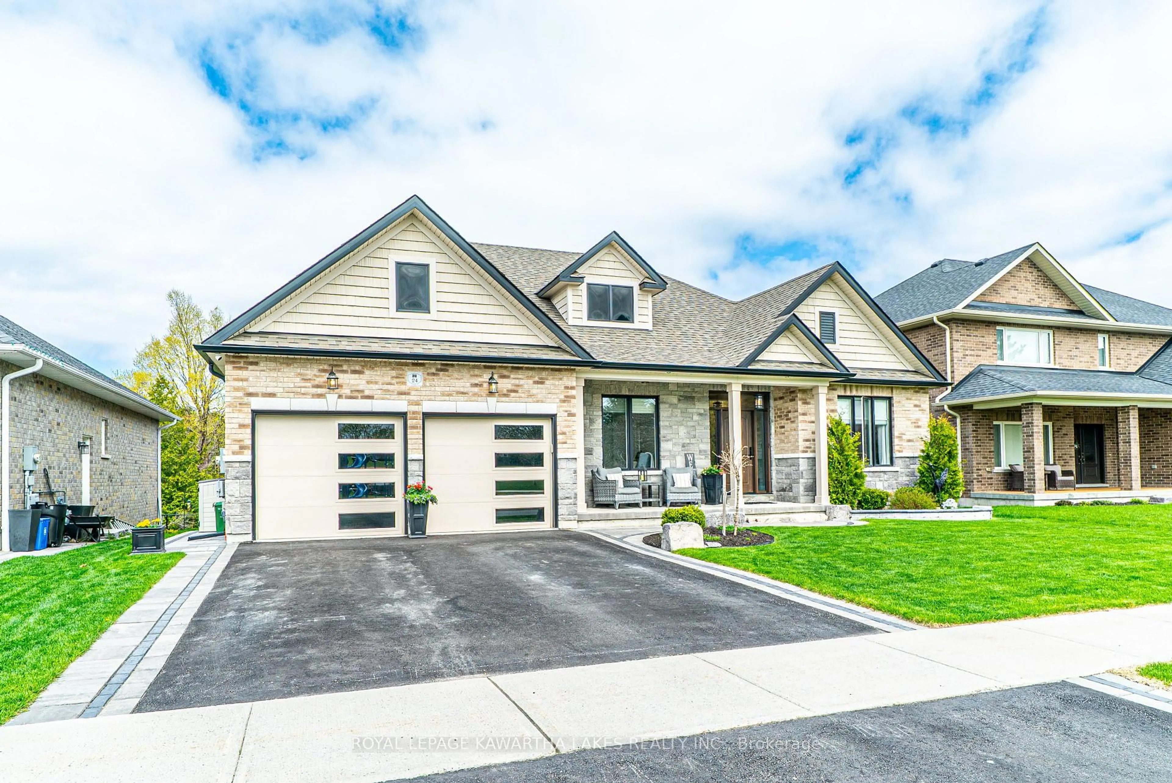Home with brick exterior material, street for 24 Alcorn Dr, Kawartha Lakes Ontario K9V 0N1