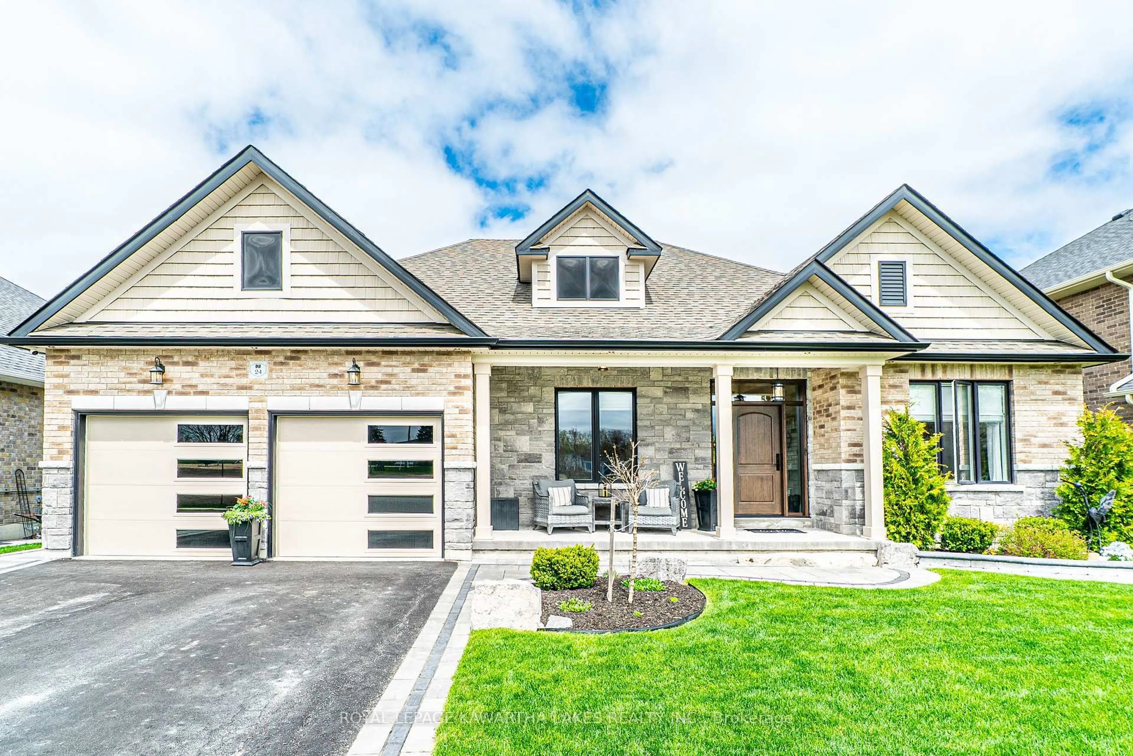 Home with brick exterior material, street for 24 Alcorn Dr, Kawartha Lakes Ontario K9V 0N1