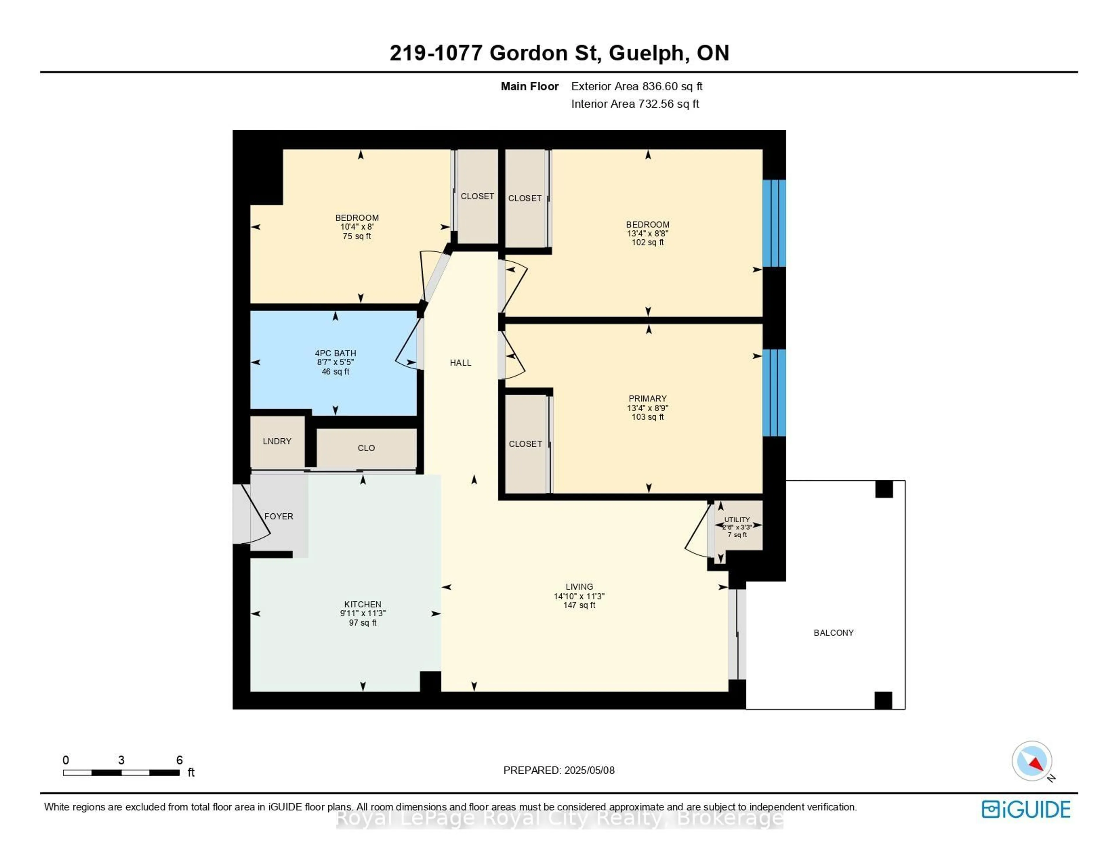 Floor plan for 1077 Gordon St #219, Guelph Ontario N1G 0E3