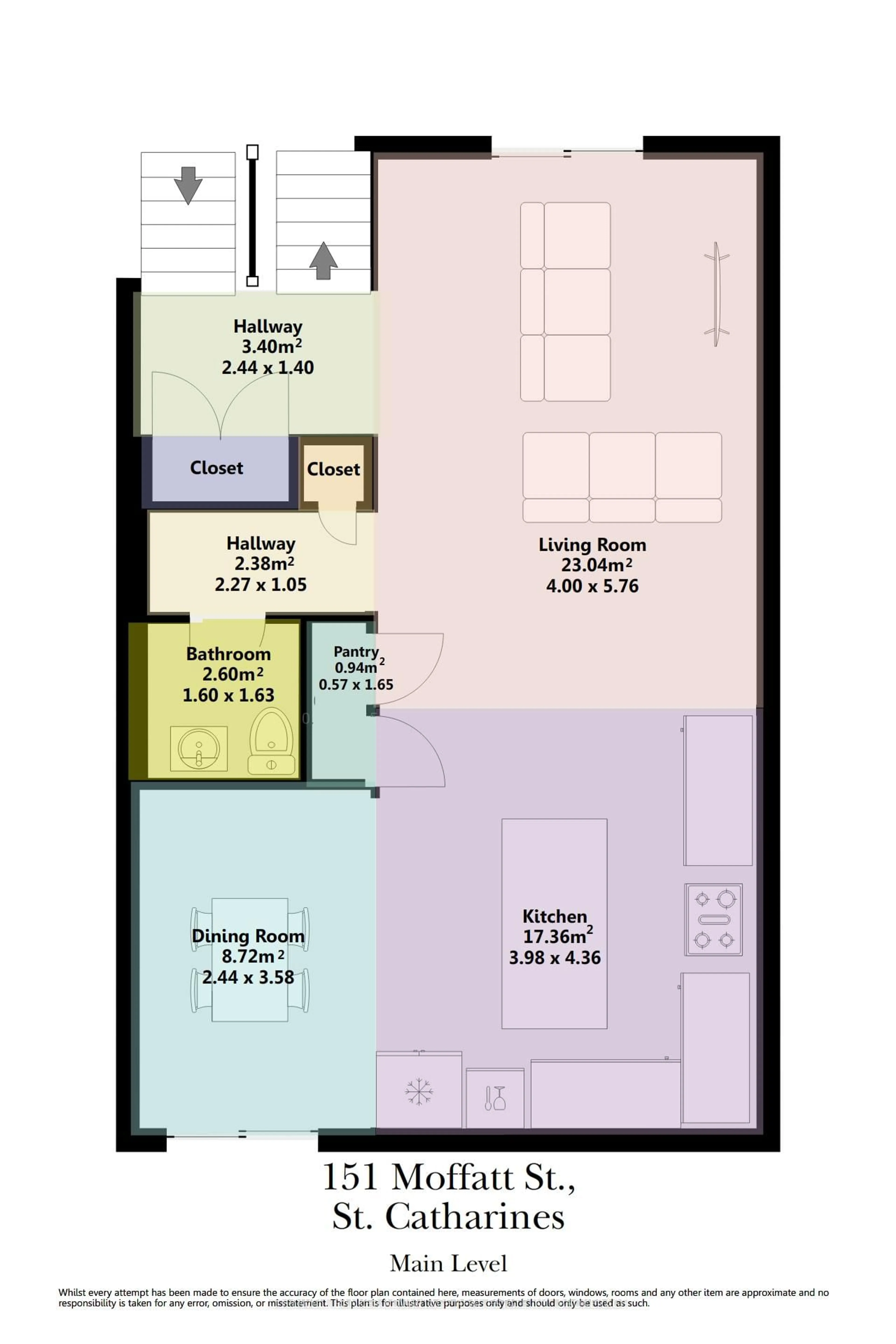 Floor plan for 151 Moffatt St, St. Catharines Ontario L2P 2L7